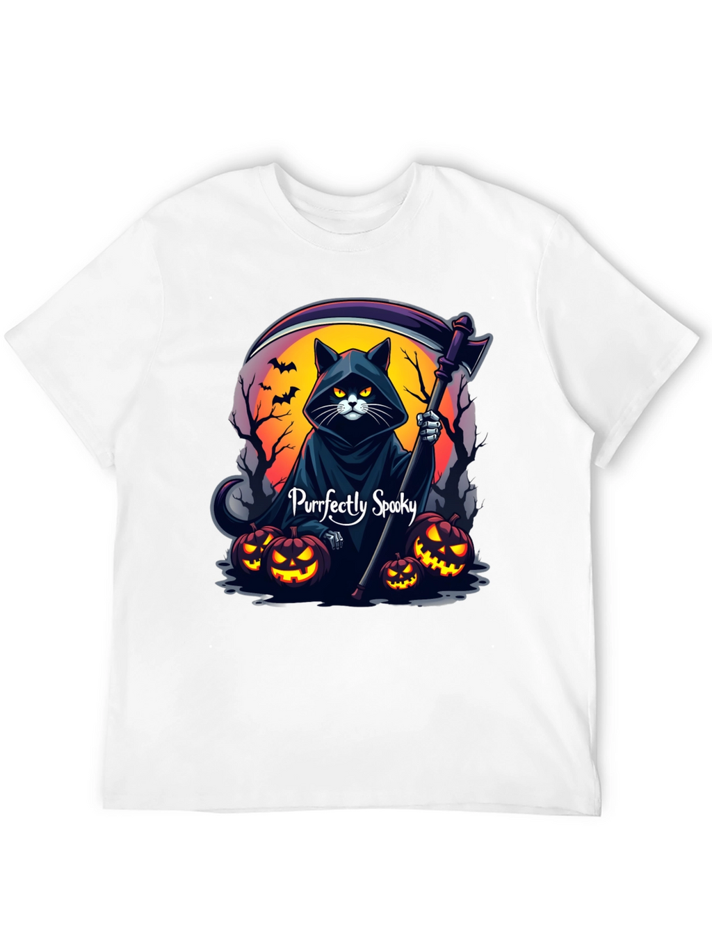 Purrfectly Spooky Halloween Cat T-Shirt