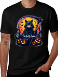 Purrfectly Spooky Halloween Cat T-Shirt