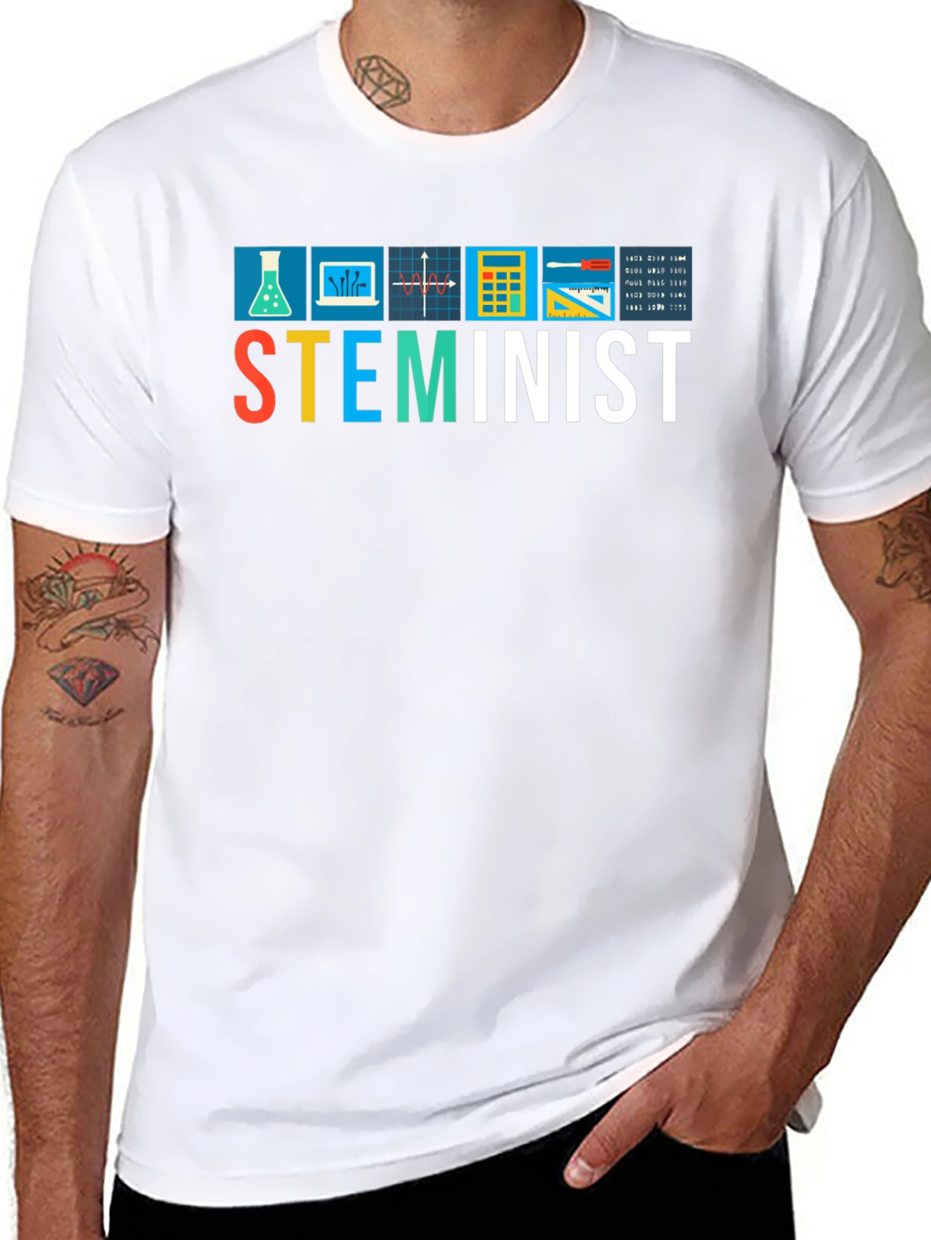 STEMinist T-Shirt - Science Tech Engineering Math Feminist Tee