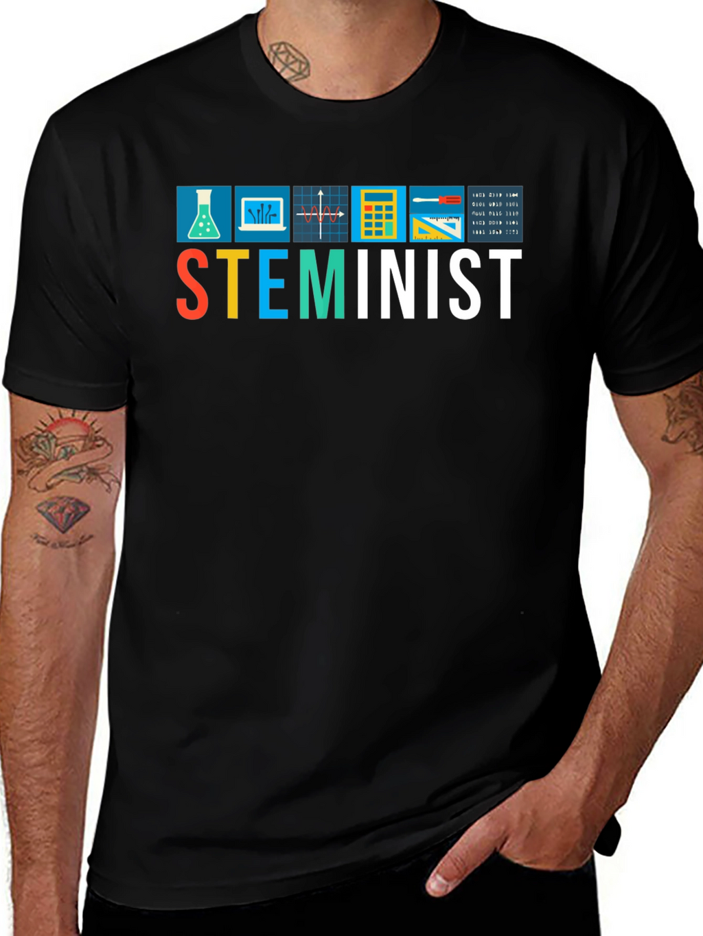 STEMinist T-Shirt - Science Tech Engineering Math Feminist Tee