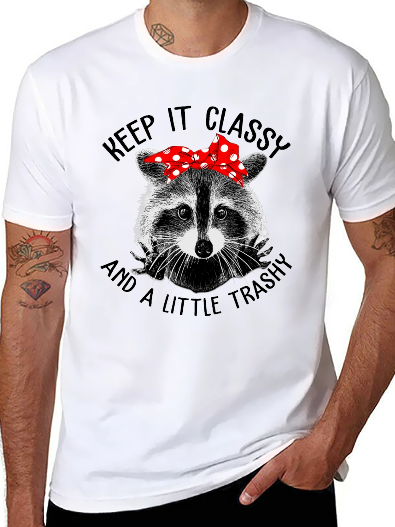 Classy Trashy Raccoon Graphic Tee