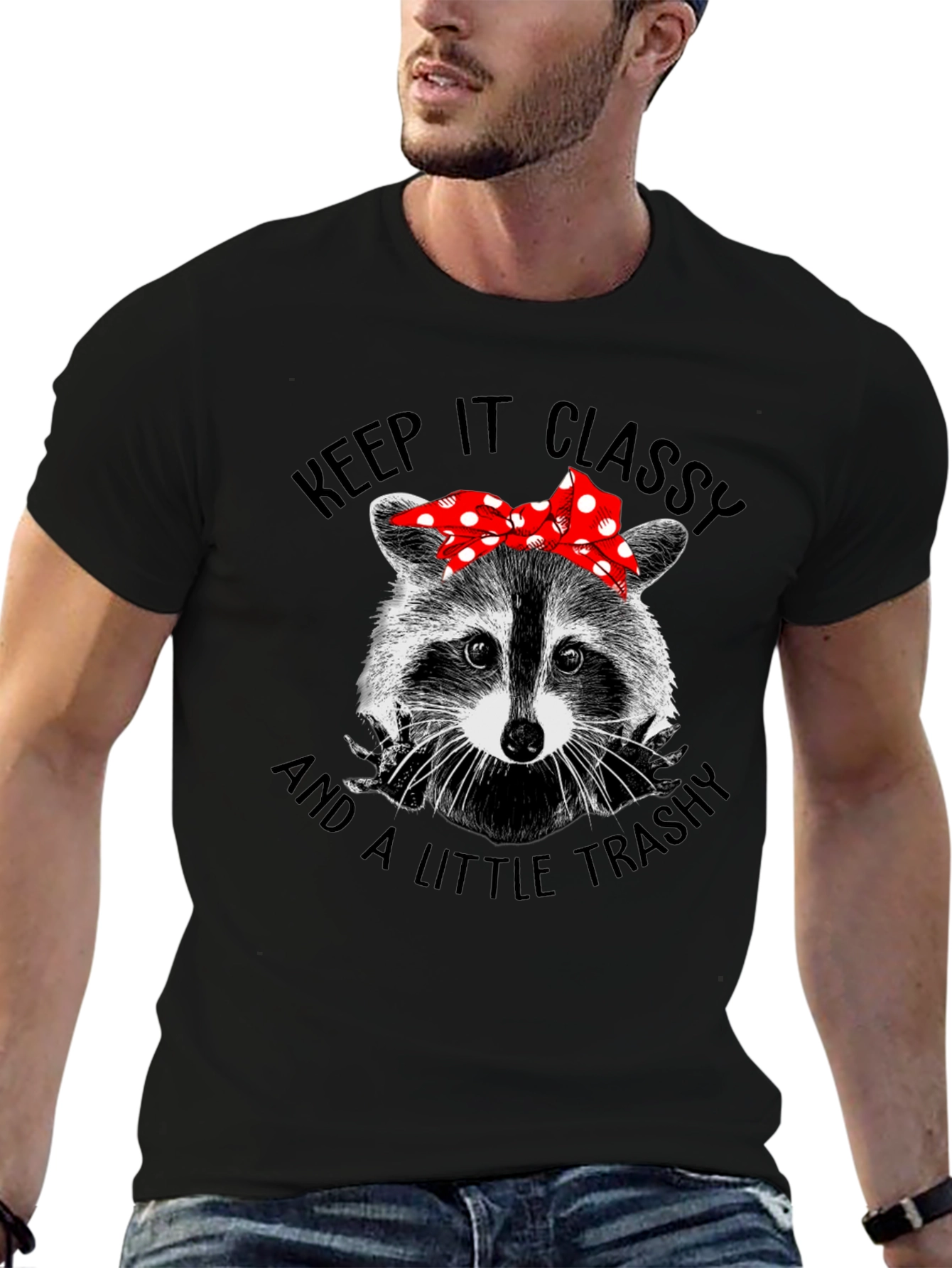 Classy Trashy Raccoon Graphic Tee