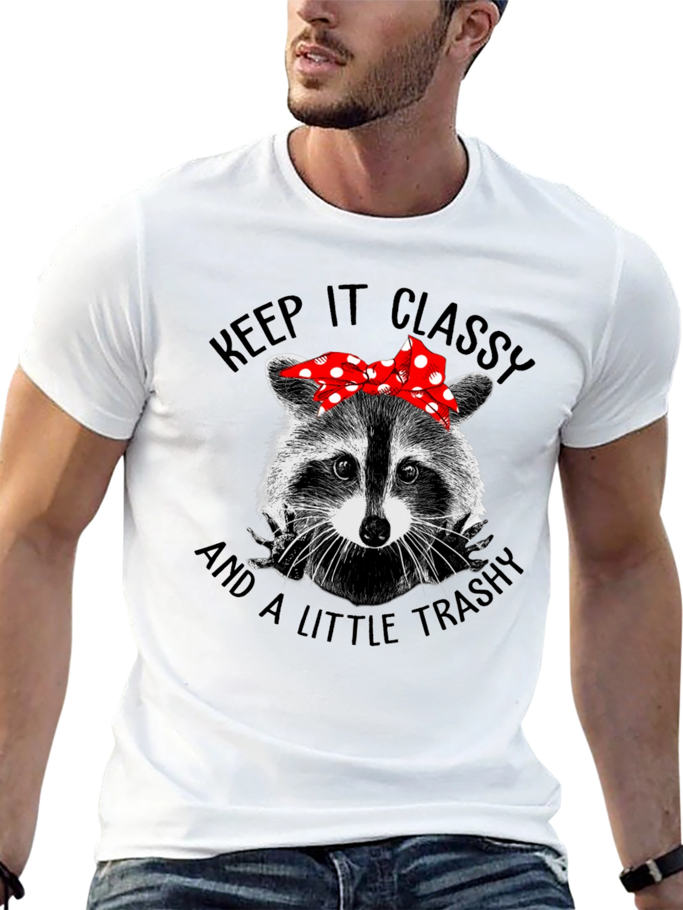 Classy Trashy Raccoon Graphic Tee