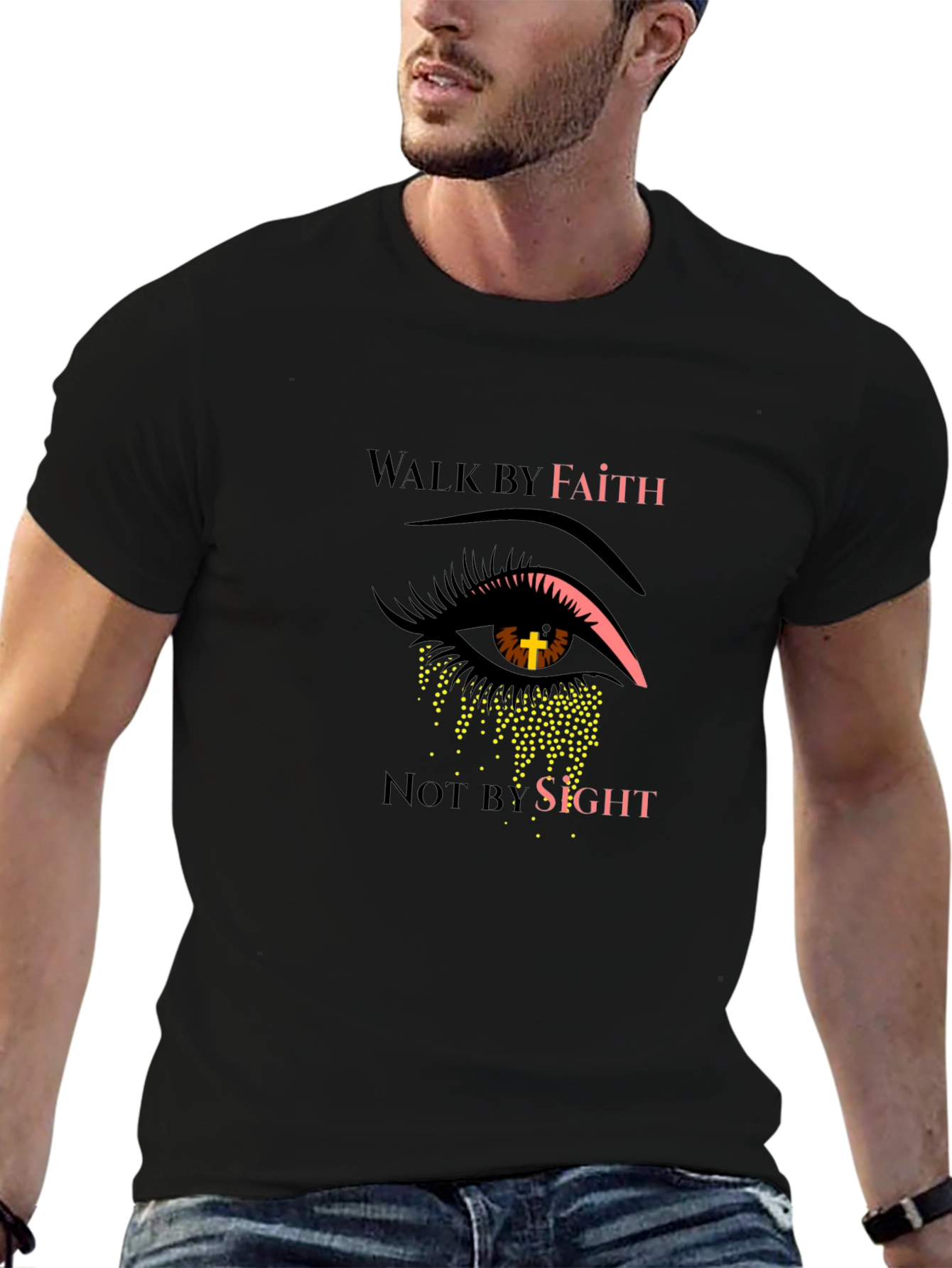 Walk By Faith Graphic Print T-Shirt