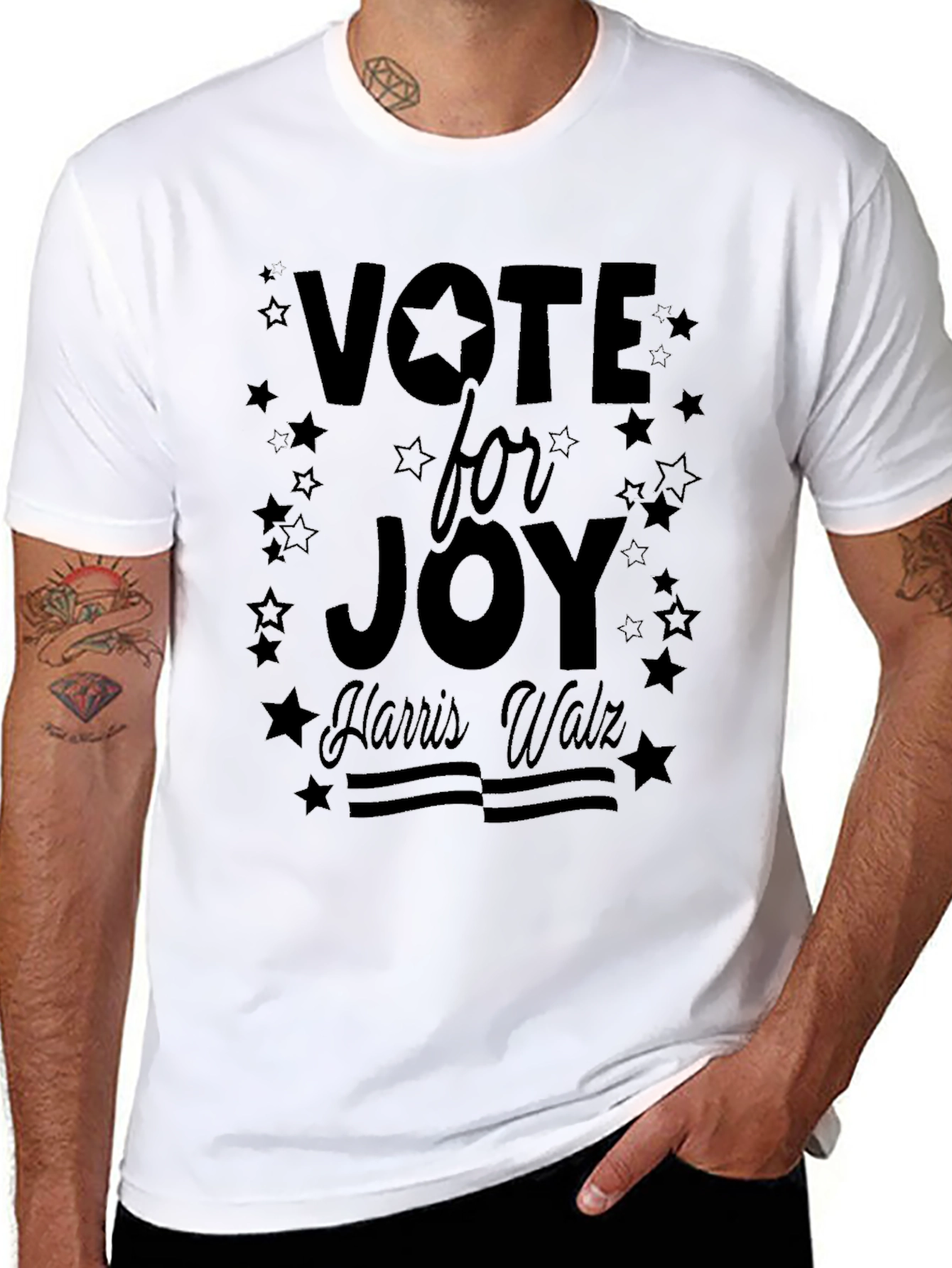 Vote for Joy Harris Walz Black T-Shirt