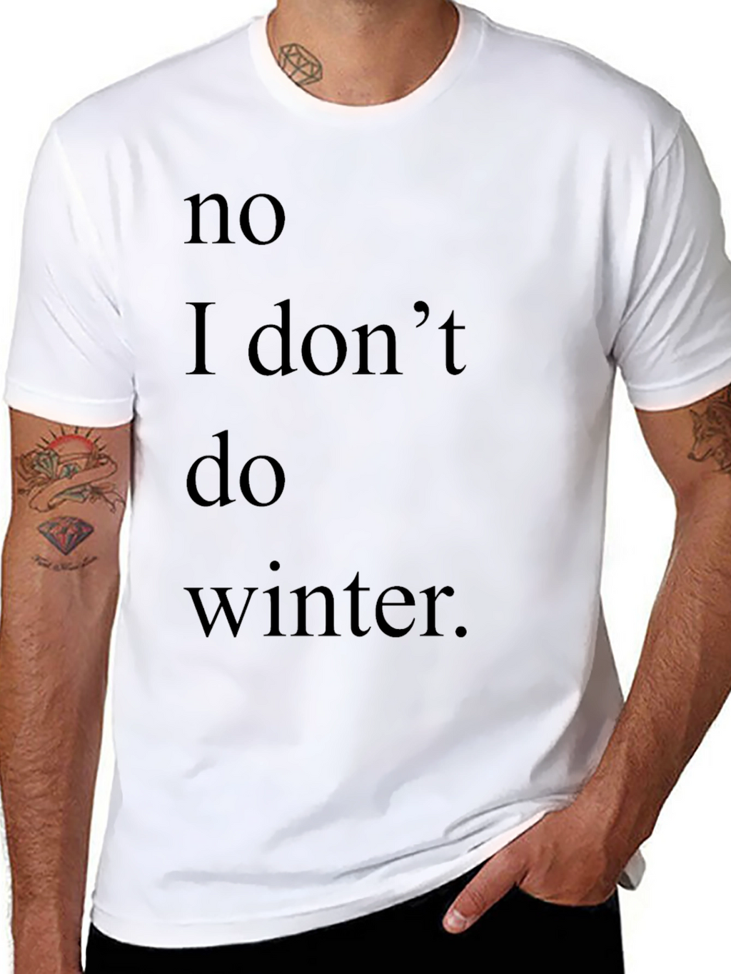 Humorous No Winter Graphic Tee