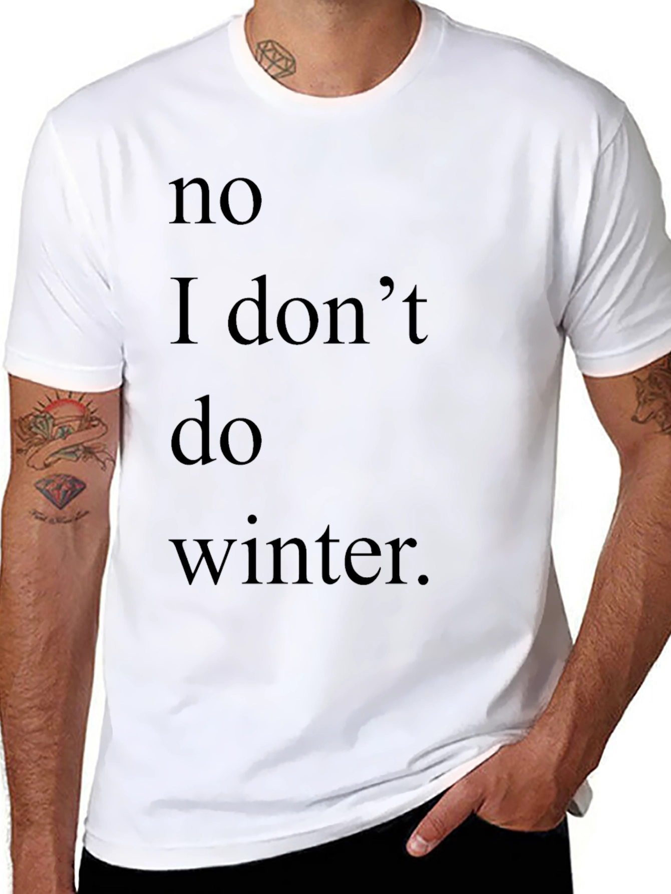 Humorous No Winter Graphic Tee