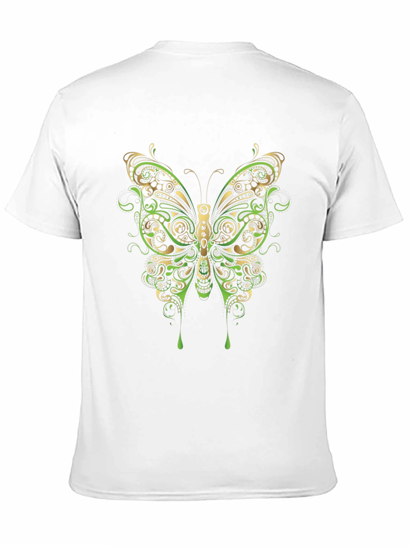Butterfly Graphic Print Black T-Shirt