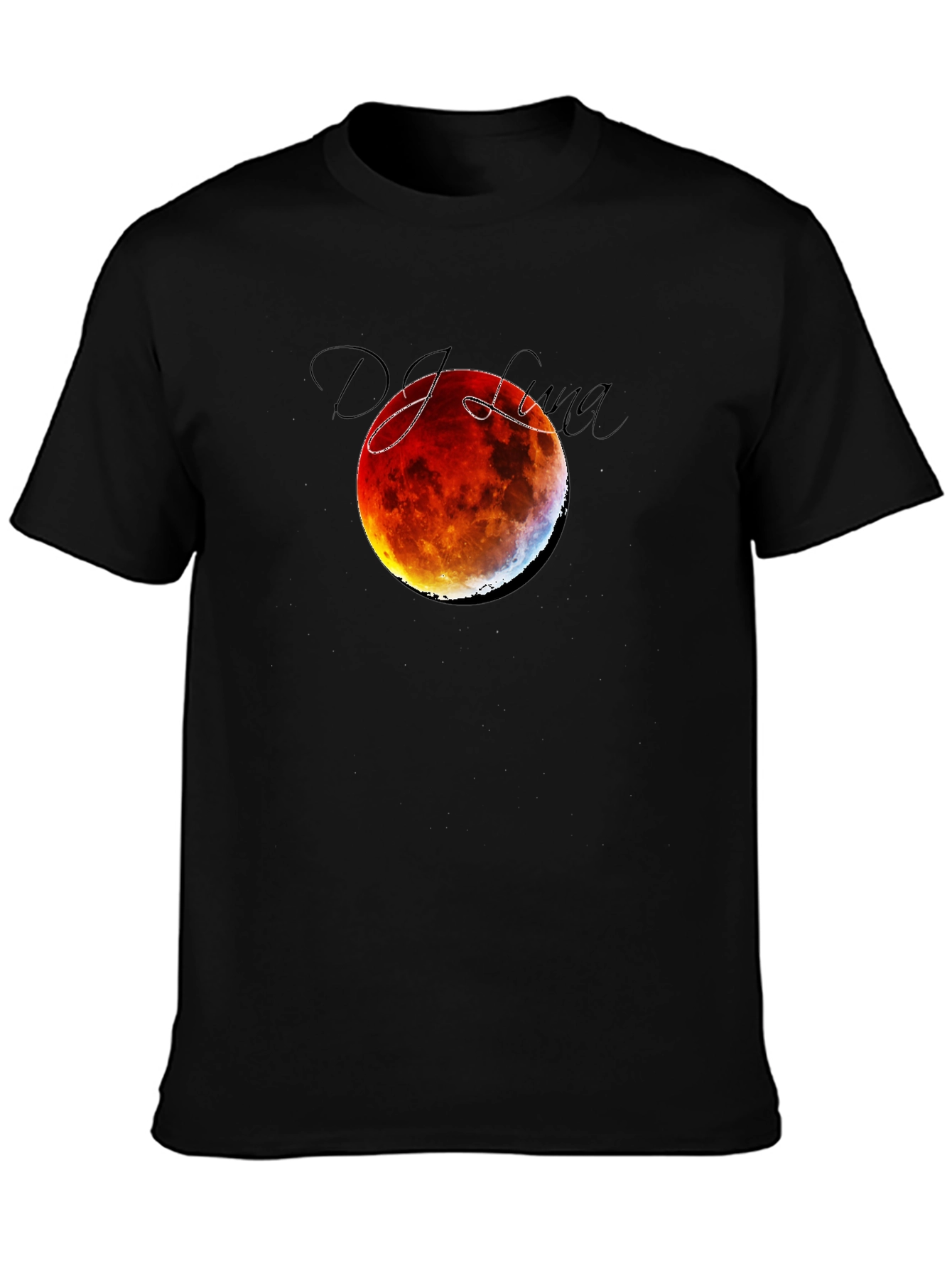 Blood Moon Eclipse Black T-Shirt - DJ Luna