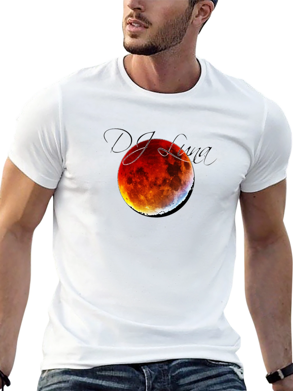 Blood Moon Eclipse Black T-Shirt - DJ Luna