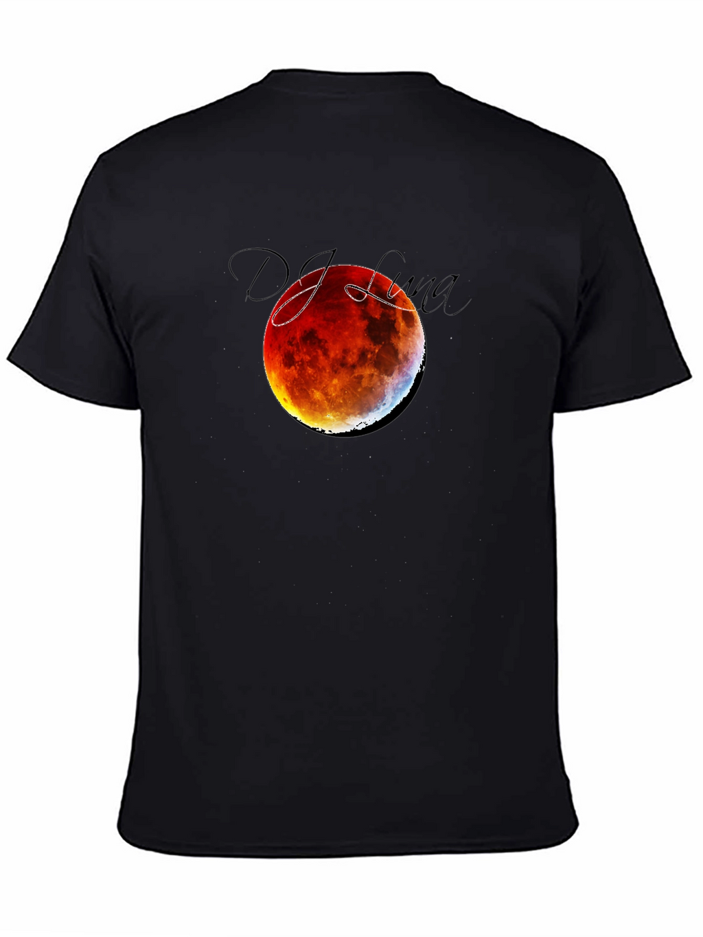 Blood Moon Eclipse Black T-Shirt - DJ Luna