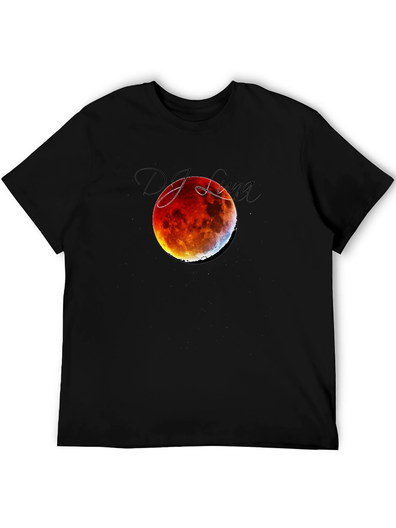 Blood Moon Eclipse Black T-Shirt - DJ Luna