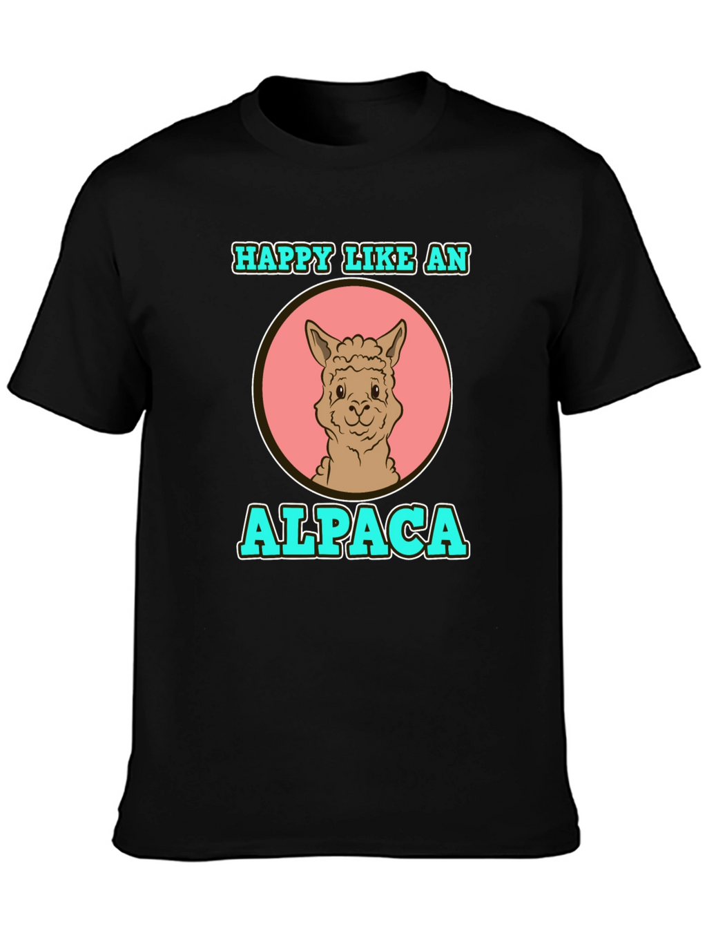 Happy Like an Alpaca Graphic T-Shirt