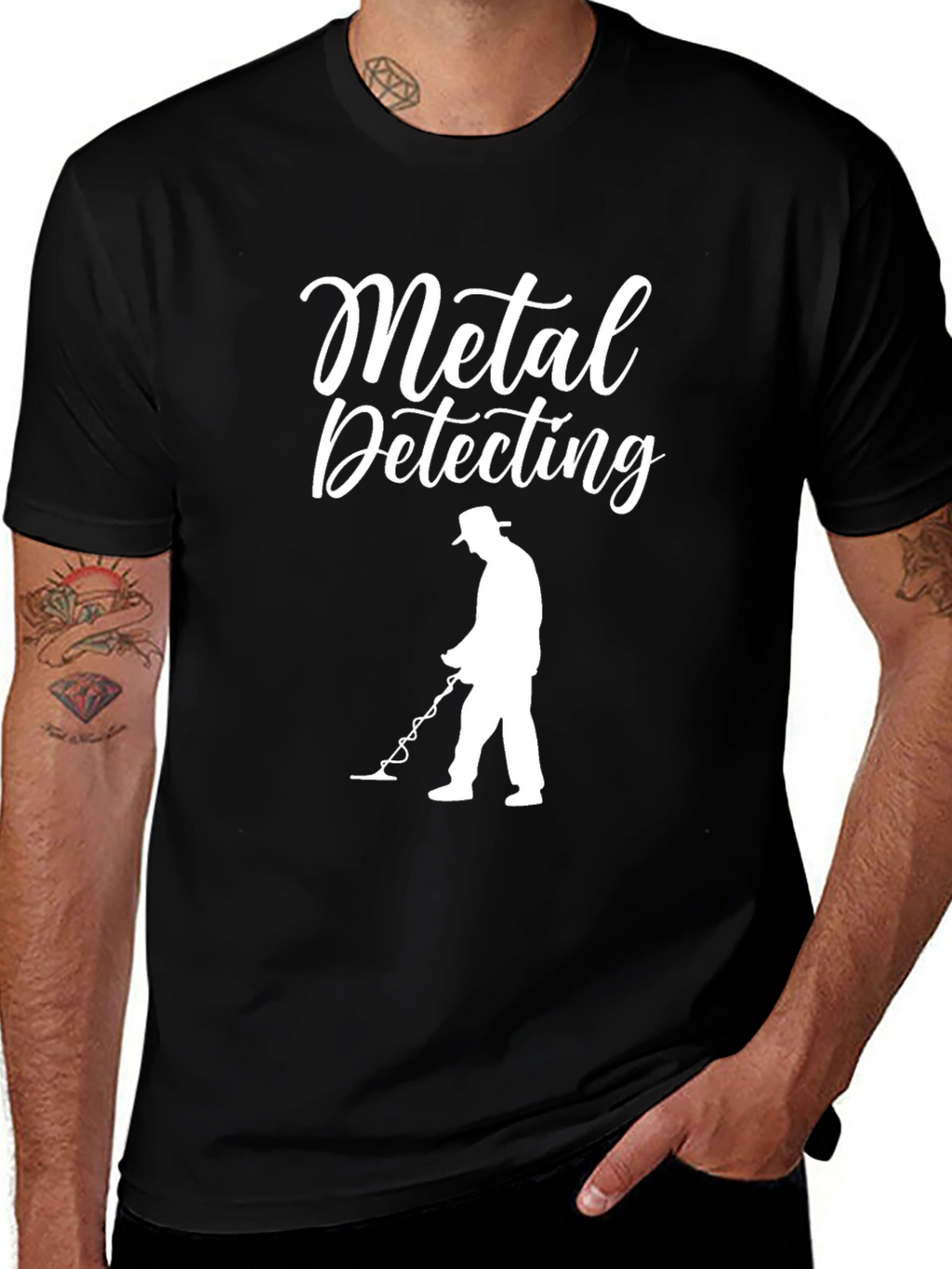 Metal Detecting Black T-Shirt