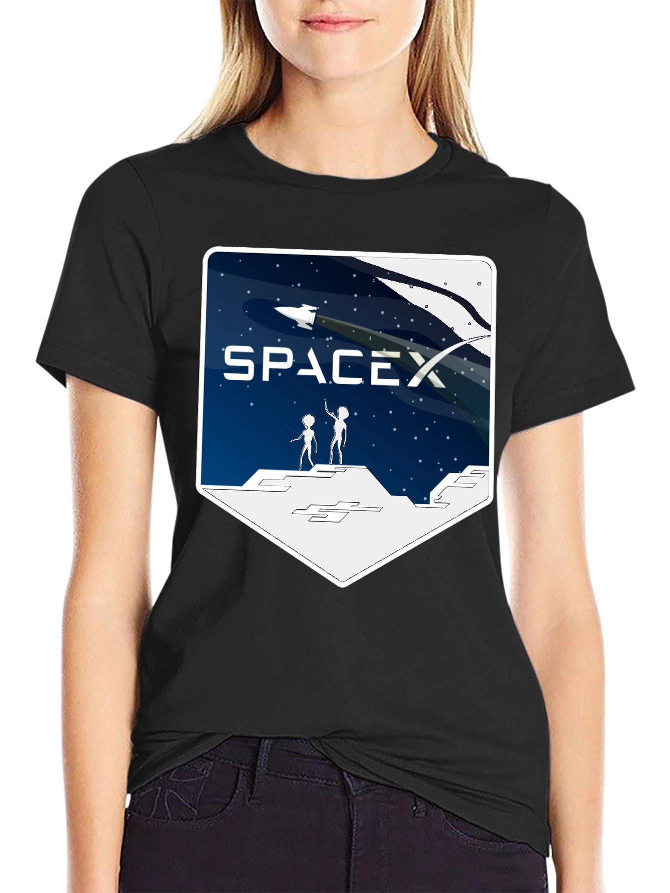 SpaceX Alien Encounter T-Shirt - Black