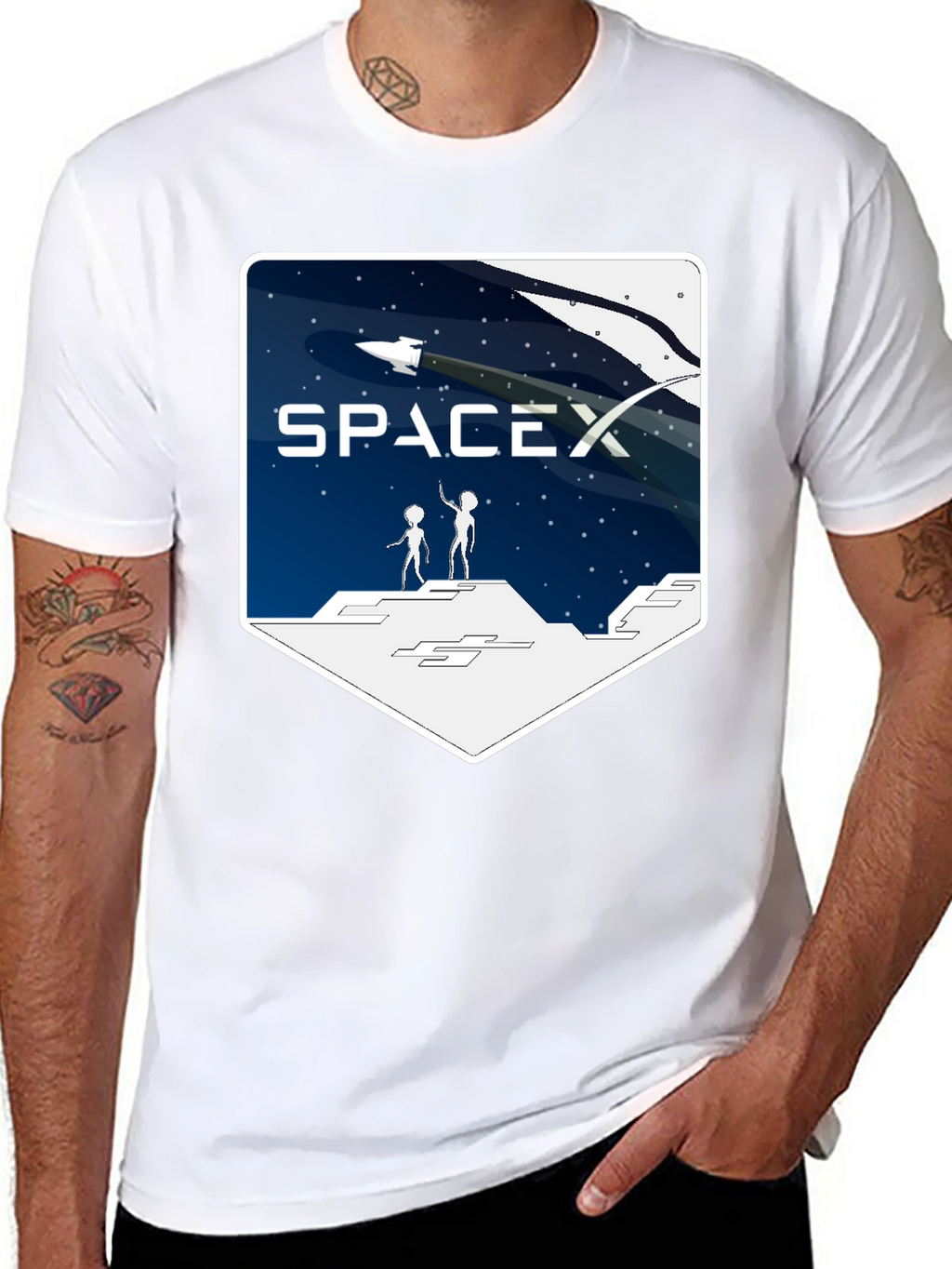 SpaceX Alien Encounter T-Shirt - Black