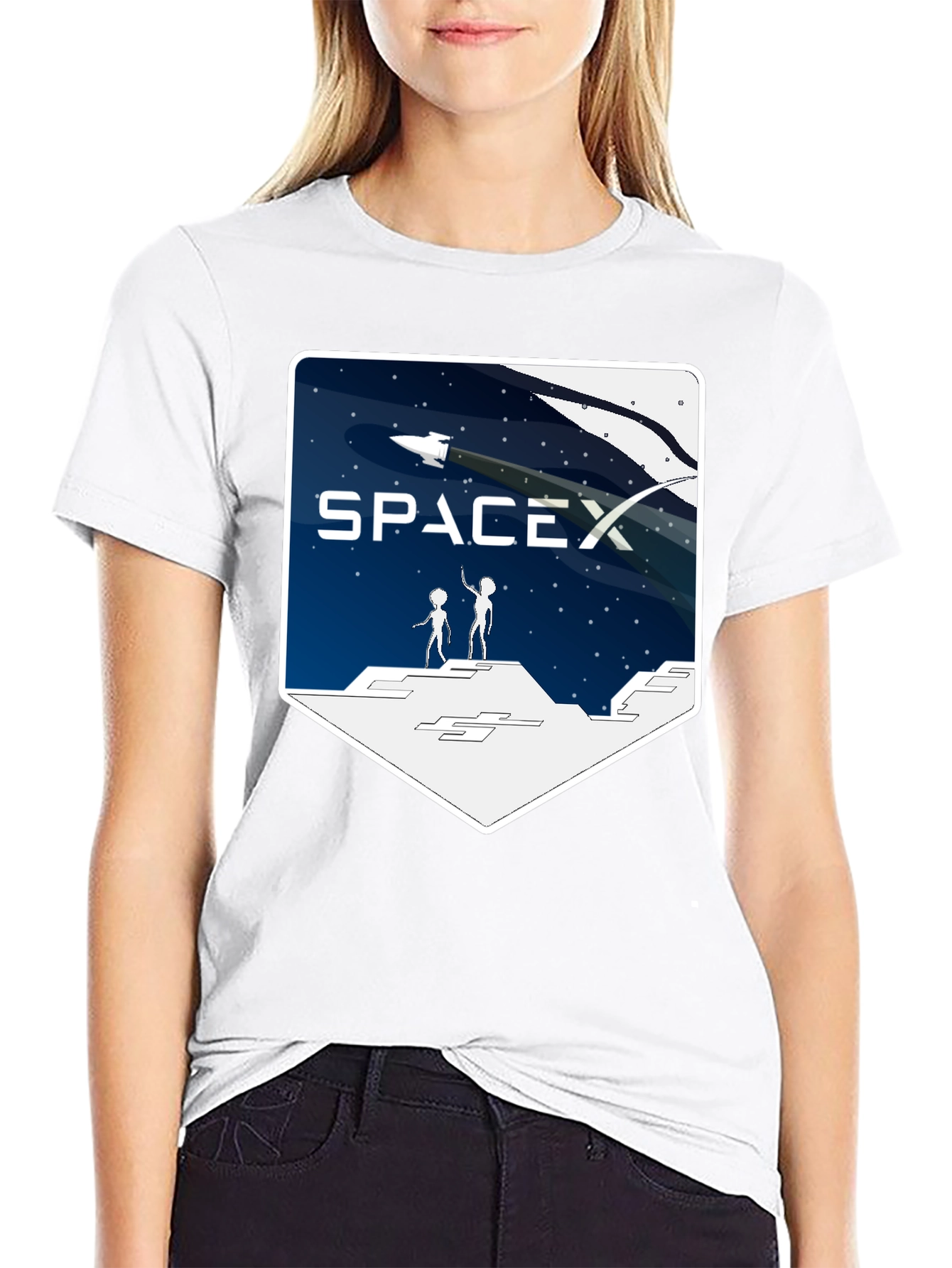 SpaceX Alien Encounter T-Shirt - Black