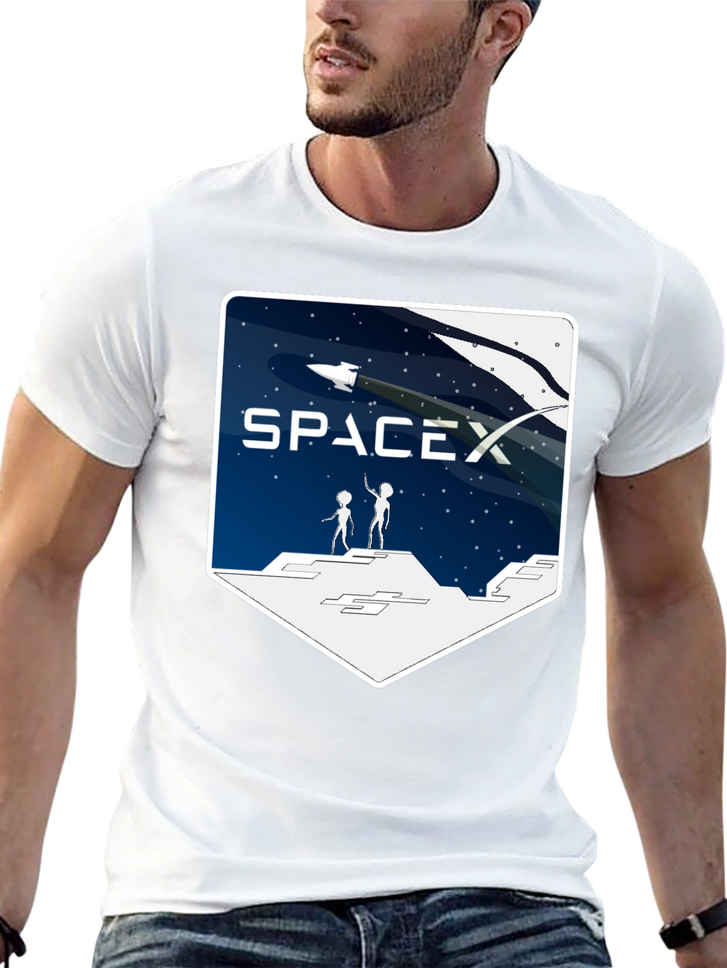 SpaceX Alien Encounter T-Shirt - Black