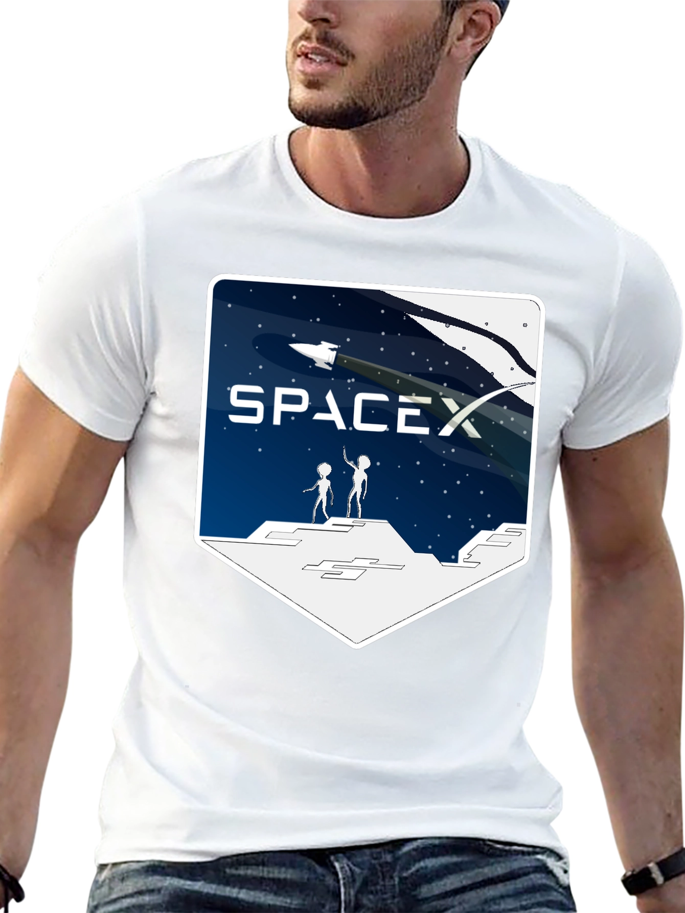 SpaceX Alien Encounter T-Shirt - Black