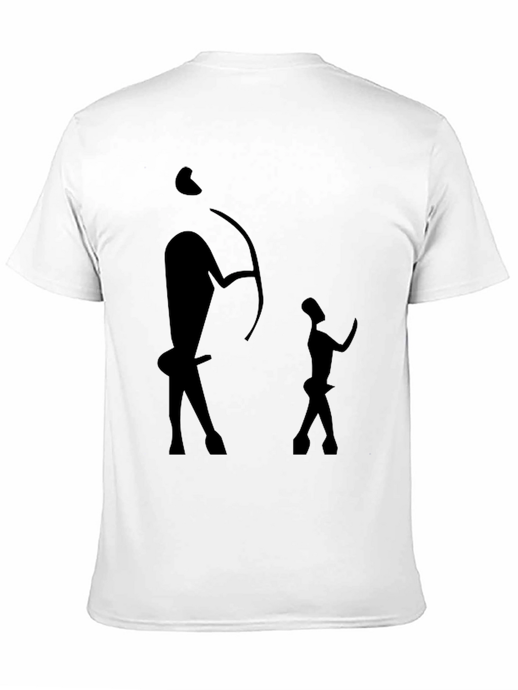 Black T-Shirt with Cave Painting Design