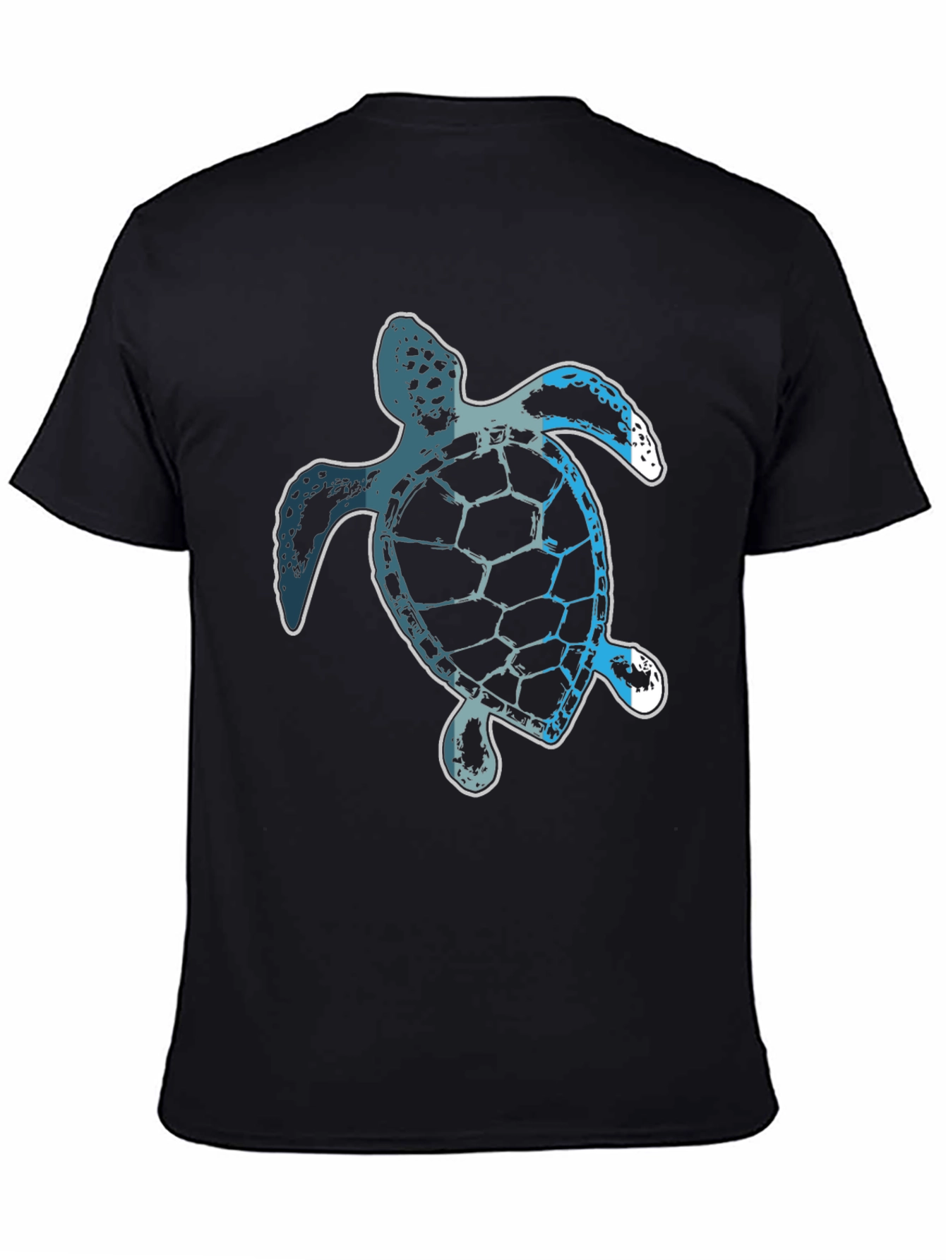 Sea Turtle Graphic Tee - Black Casual T-Shirt