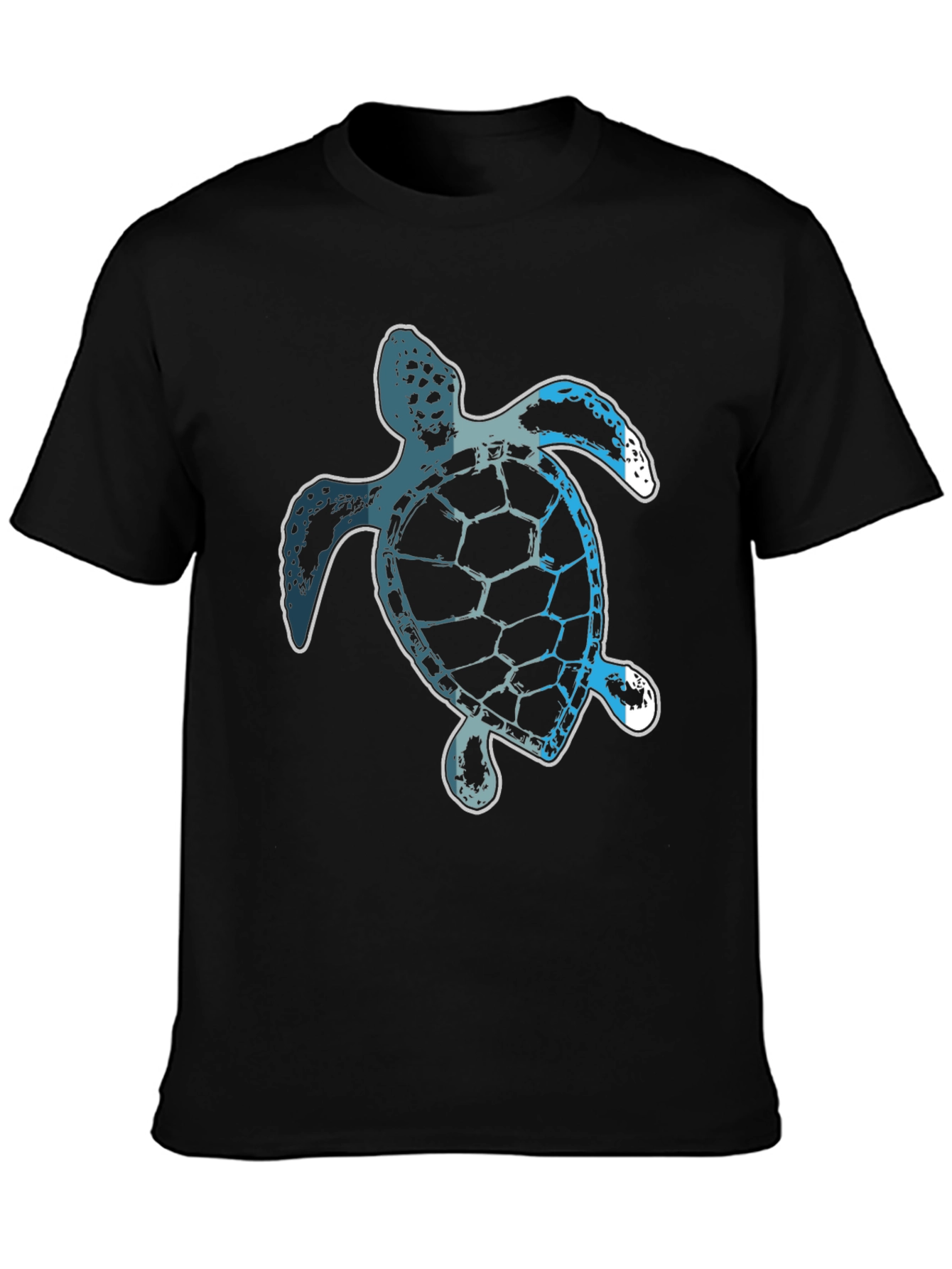 Sea Turtle Graphic Tee - Black Casual T-Shirt