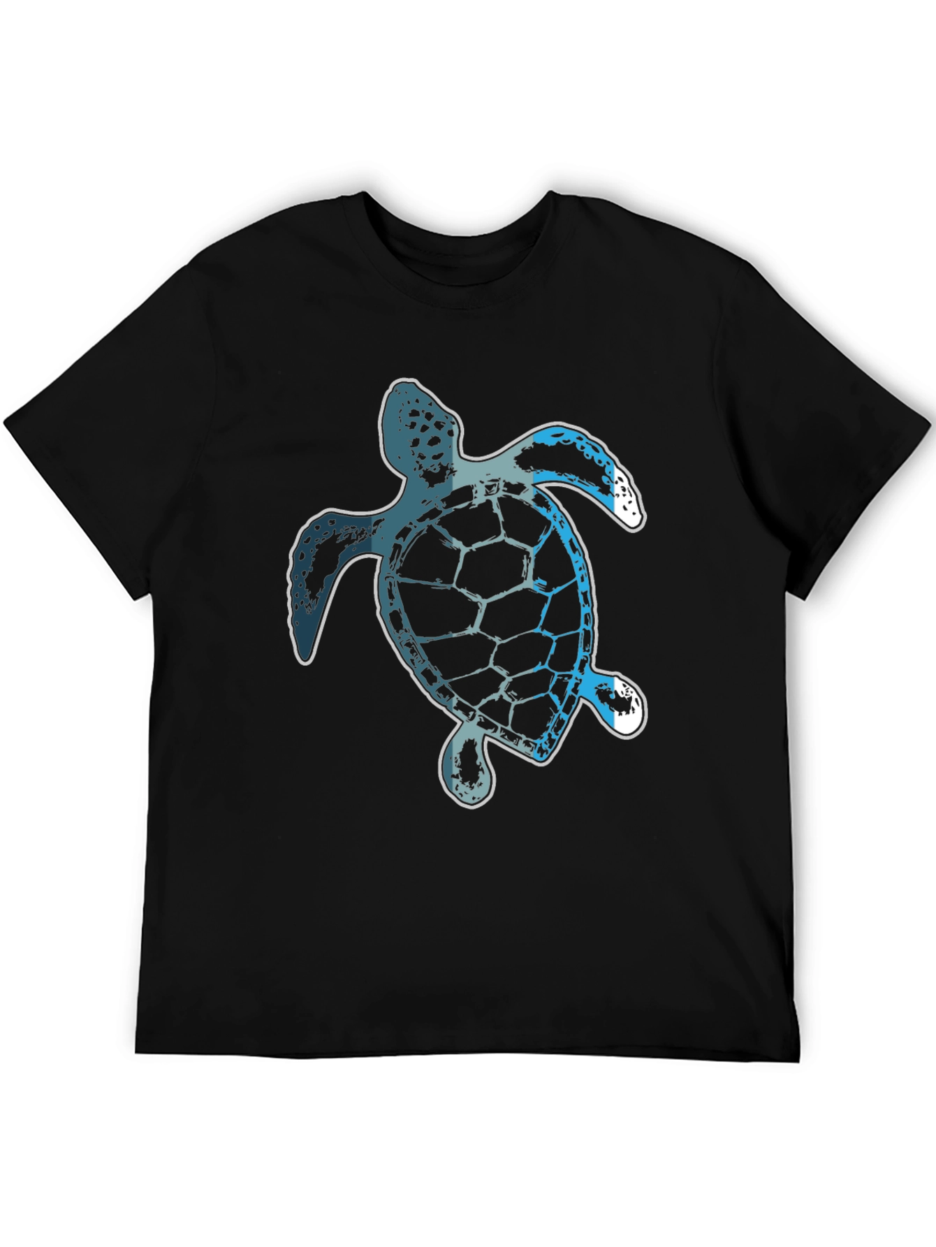 Sea Turtle Graphic Tee - Black Casual T-Shirt