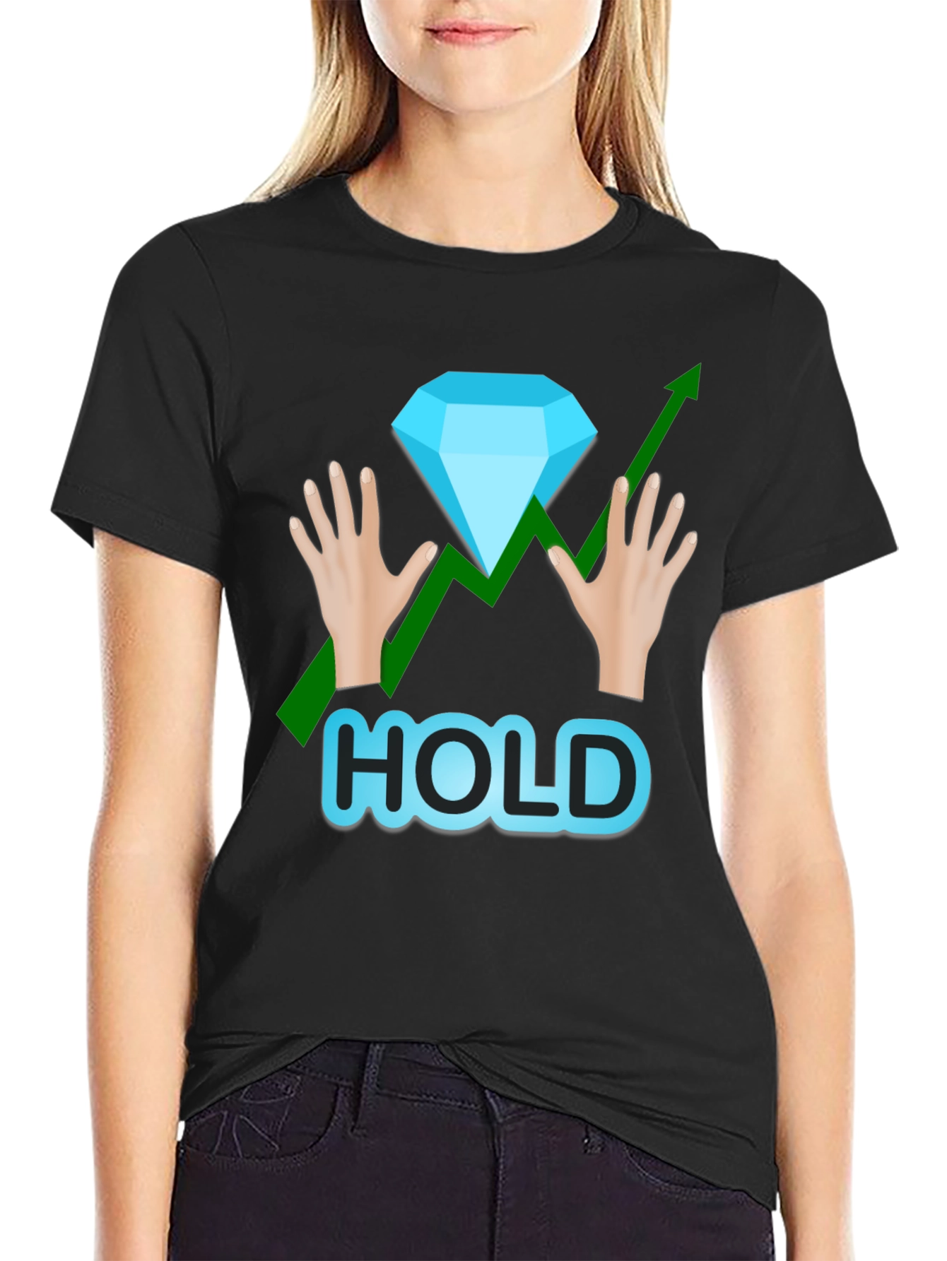 Diamond Hands Stock Market T-Shirt - HOLD