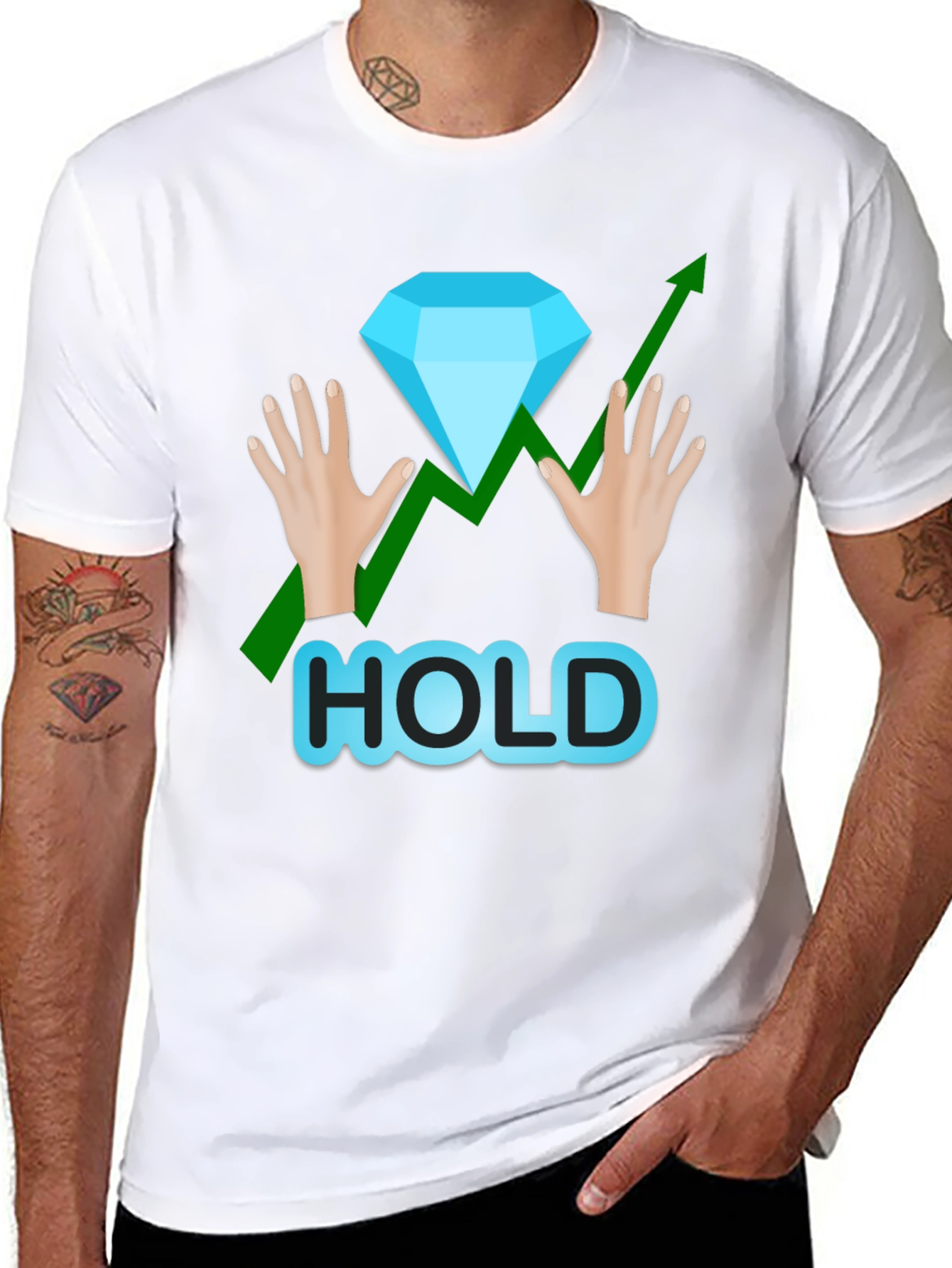 Diamond Hands Stock Market T-Shirt - HOLD
