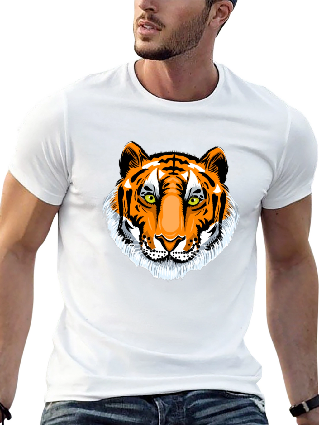 Tiger Graphic Black T-Shirt - Animal Print Tee