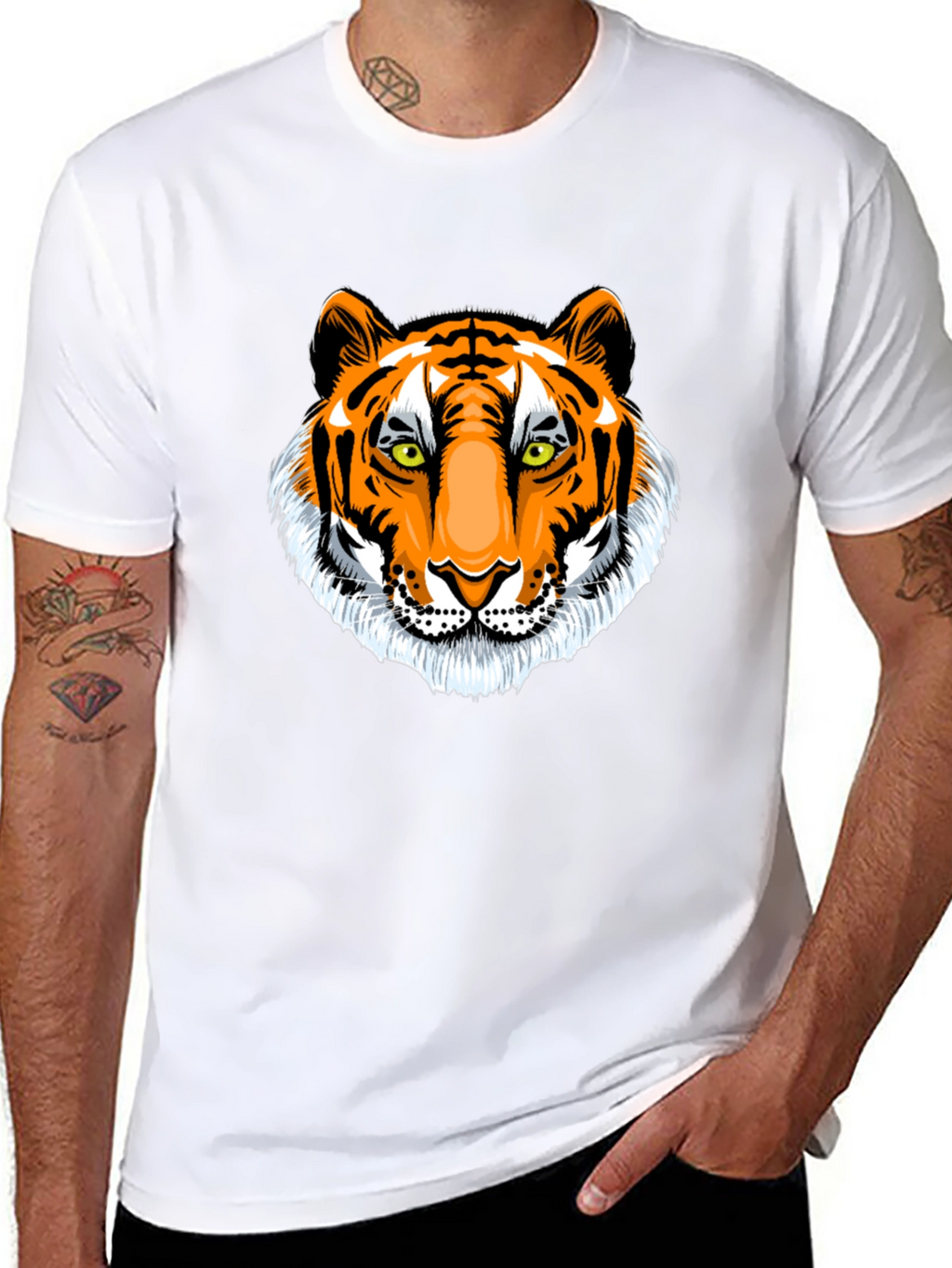 Tiger Graphic Black T-Shirt - Animal Print Tee