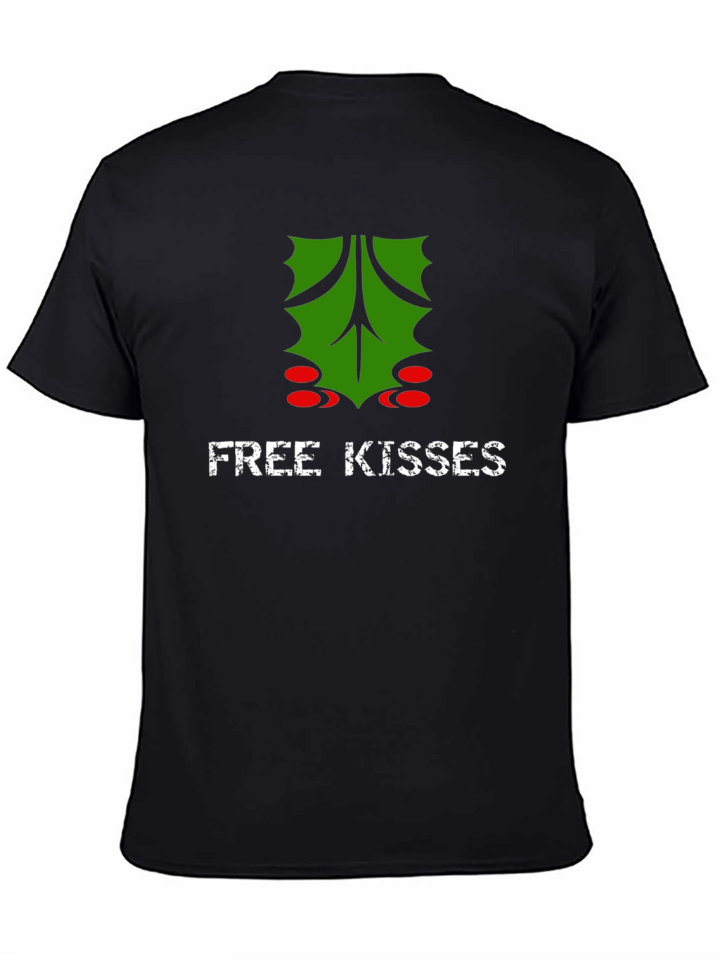 Free Kisses Mistletoe Graphic T-Shirt