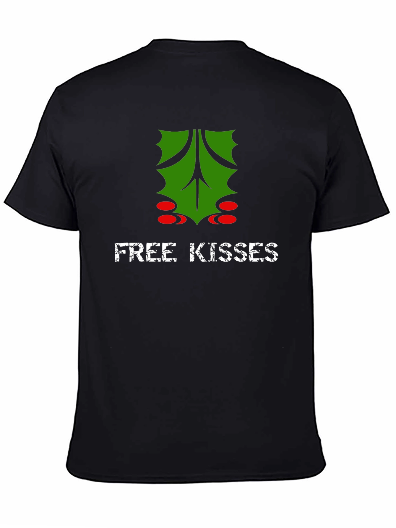 Free Kisses Mistletoe Graphic T-Shirt