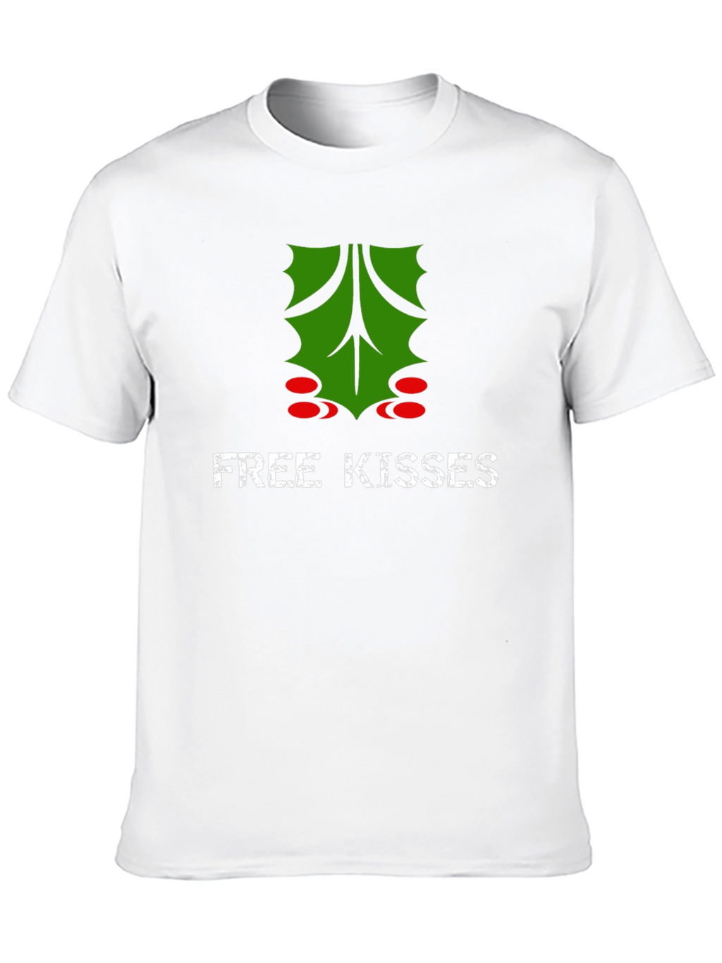 Free Kisses Mistletoe Graphic T-Shirt