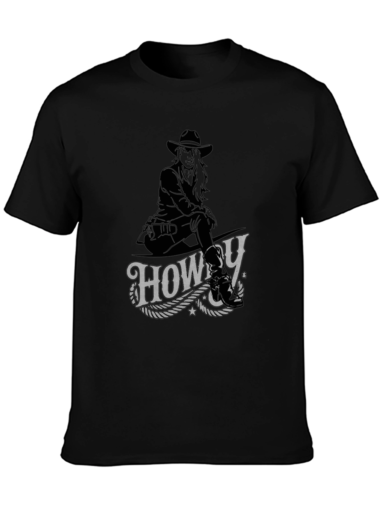 Howdy Cowboy Graphic T-Shirt - Western Style