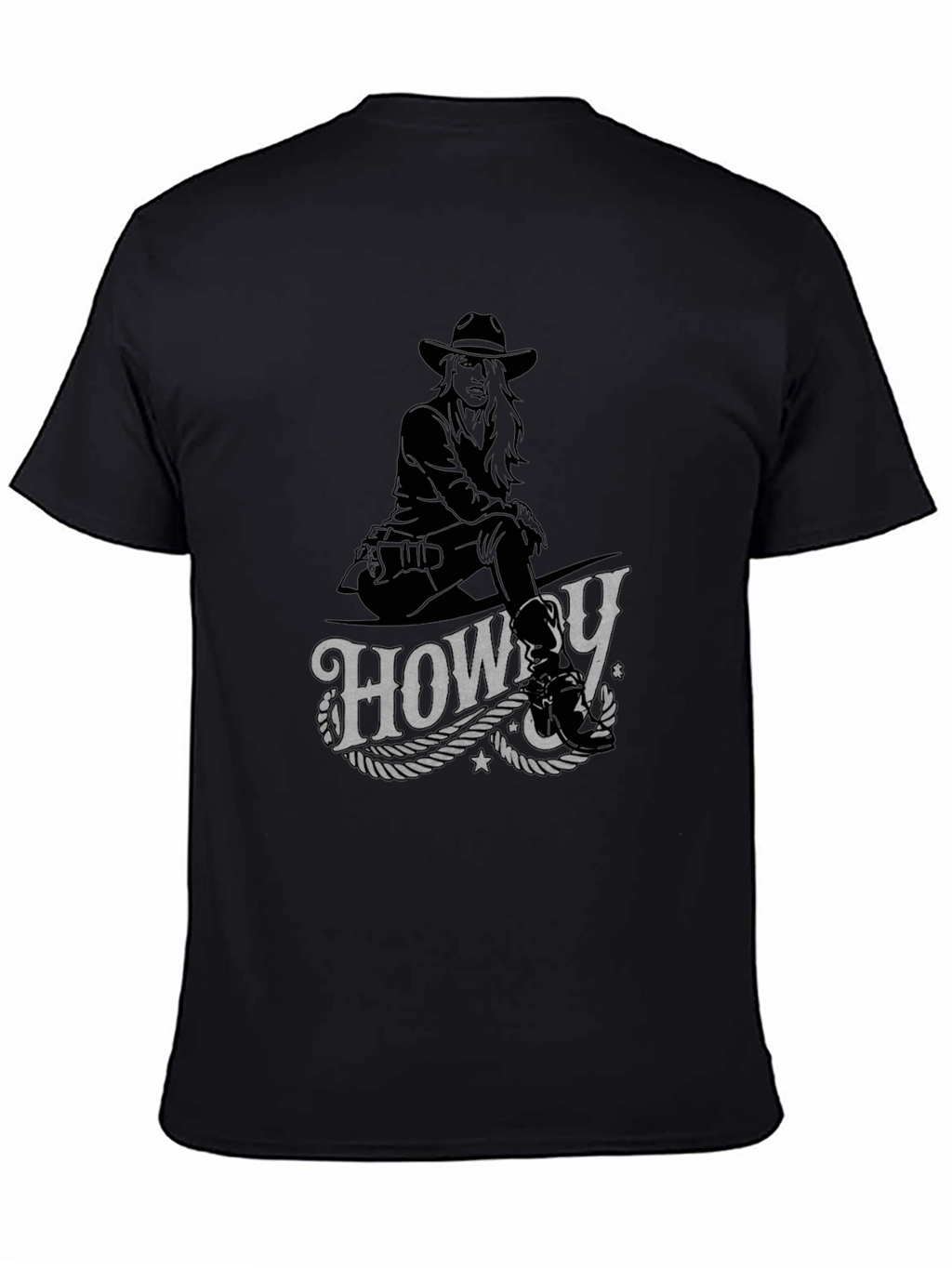 Howdy Cowboy Graphic T-Shirt - Western Style