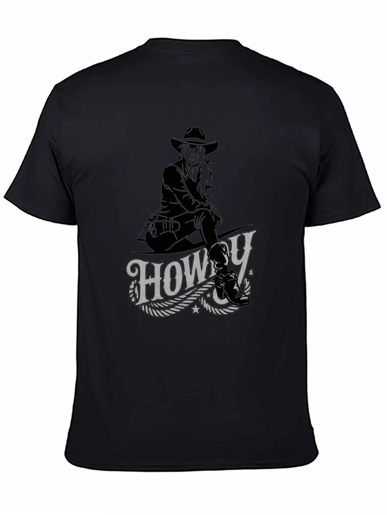 Howdy Cowboy Graphic T-Shirt - Western Style
