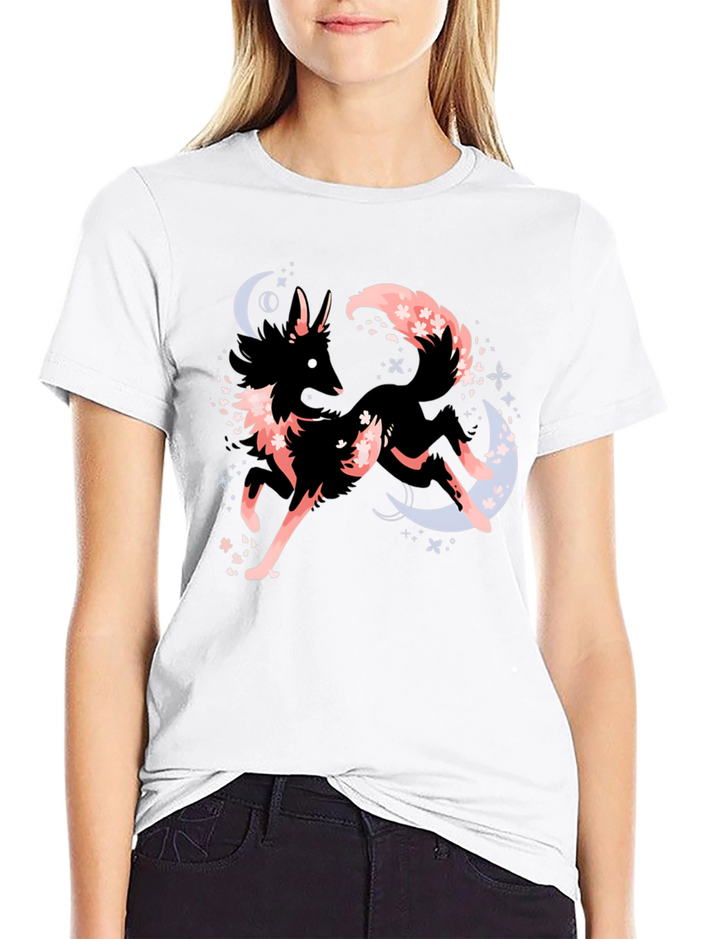 Mystic Fox Graphic Tee - Black