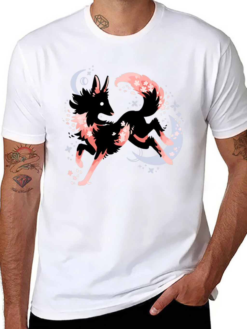 Mystic Fox Graphic Tee - Black