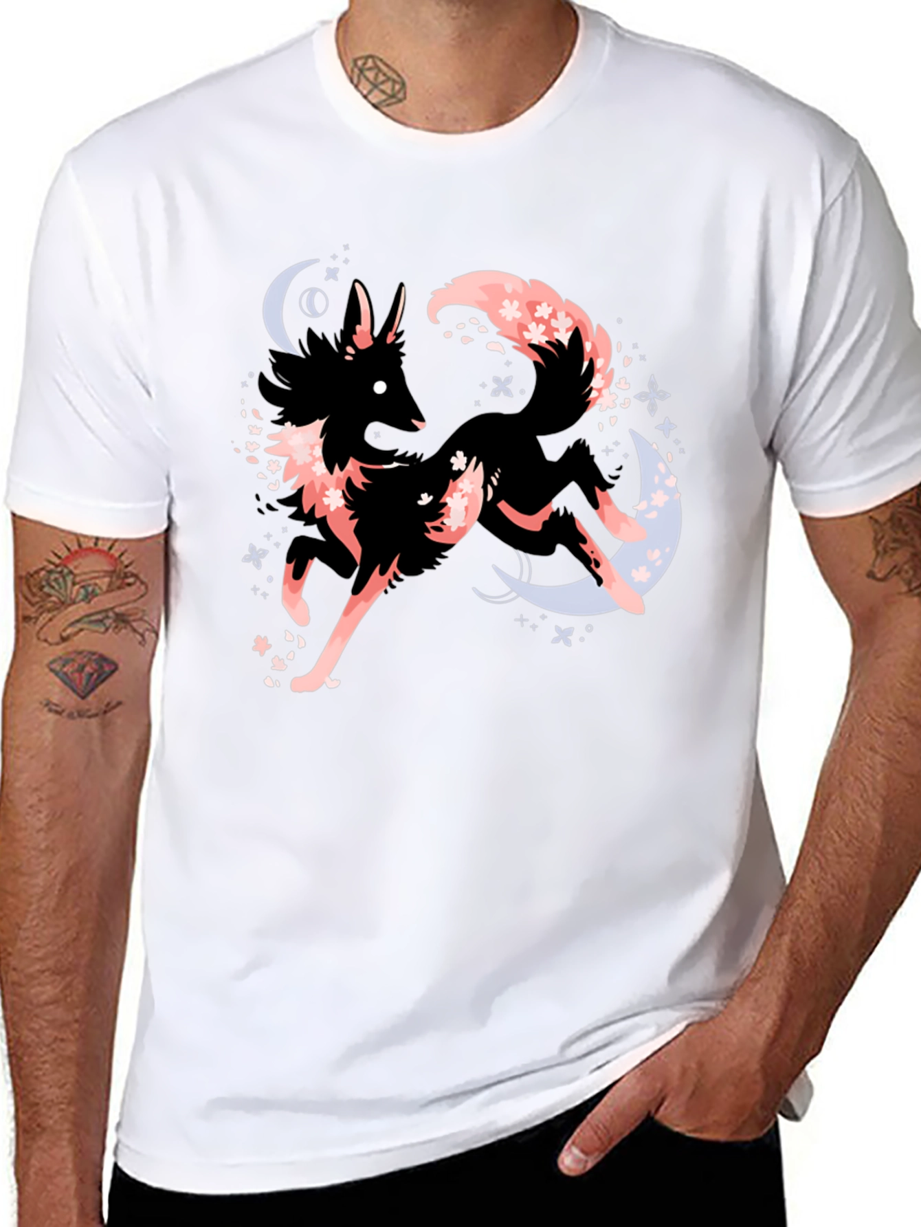 Mystic Fox Graphic Tee - Black