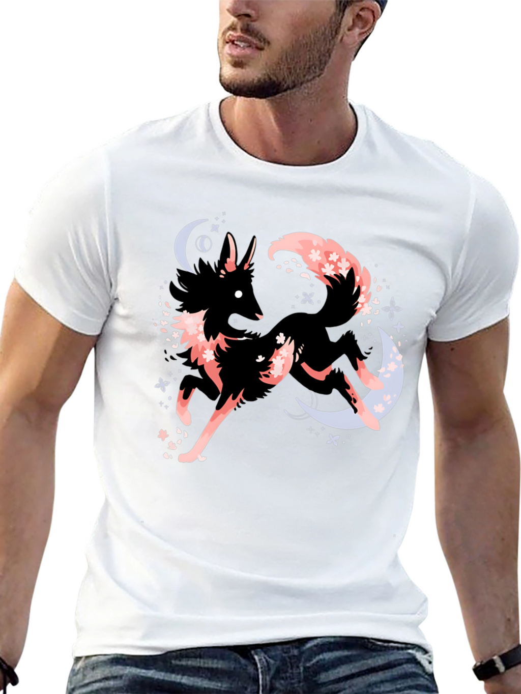 Mystic Fox Graphic Tee - Black