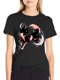 Mystic Fox Graphic Tee - Black