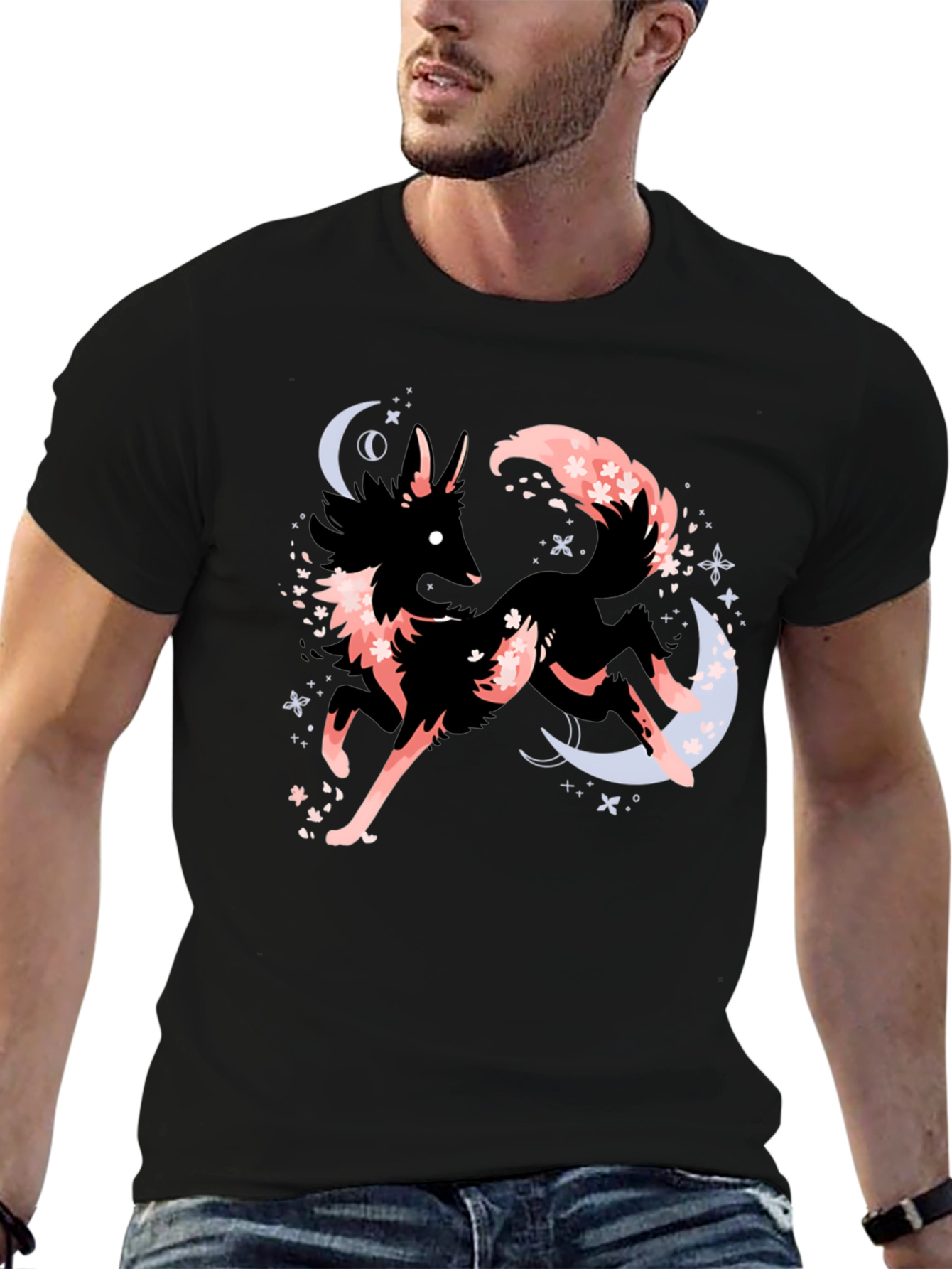 Mystic Fox Graphic Tee - Black