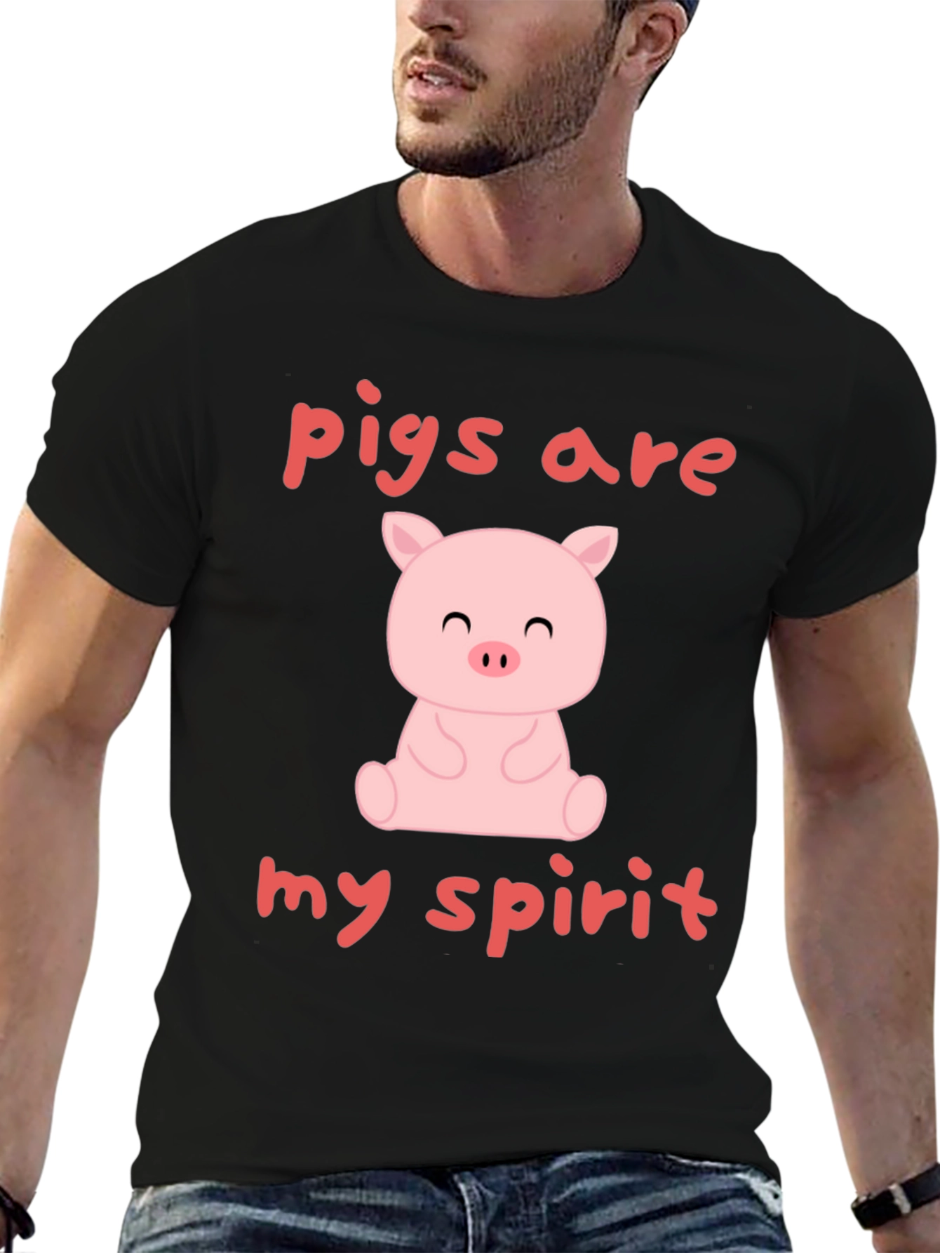 Pigs Are My Spirit T-Shirt - Cute Animal Lover Tee