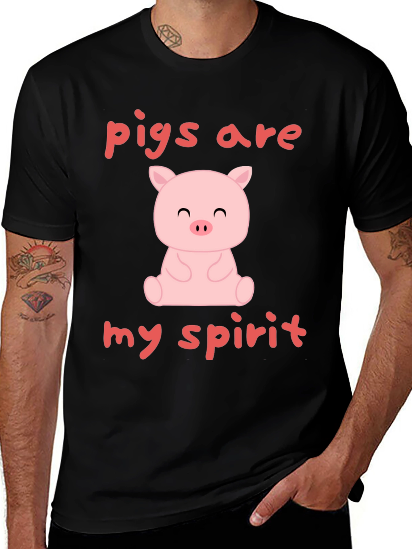 Pigs Are My Spirit T-Shirt - Cute Animal Lover Tee
