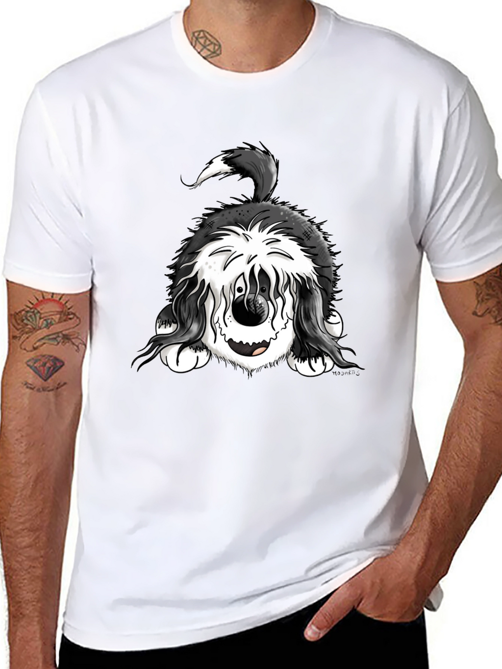 Funny Dog Graphic Tee - Black Cotton Comfort