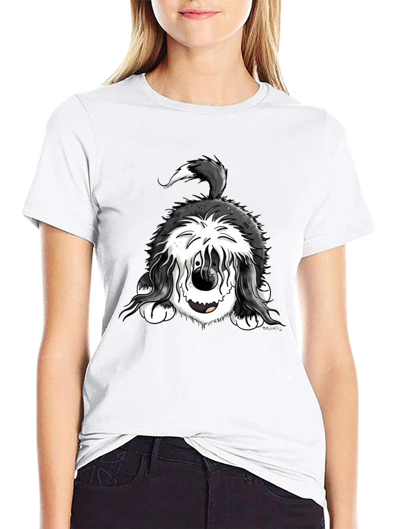 Funny Dog Graphic Tee - Black Cotton Comfort