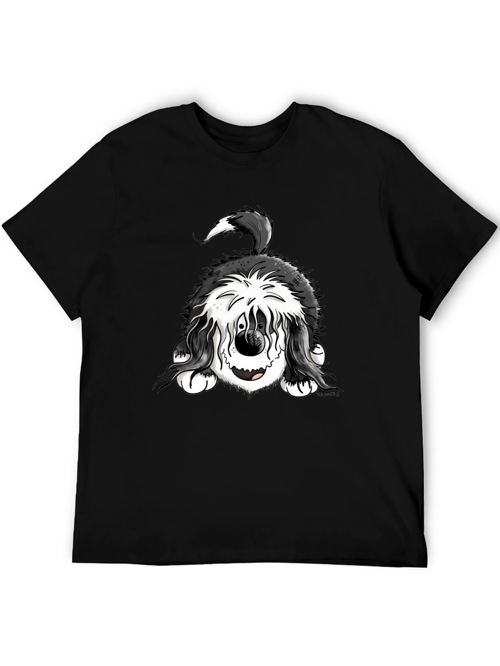 Funny Dog Graphic Tee - Black Cotton Comfort