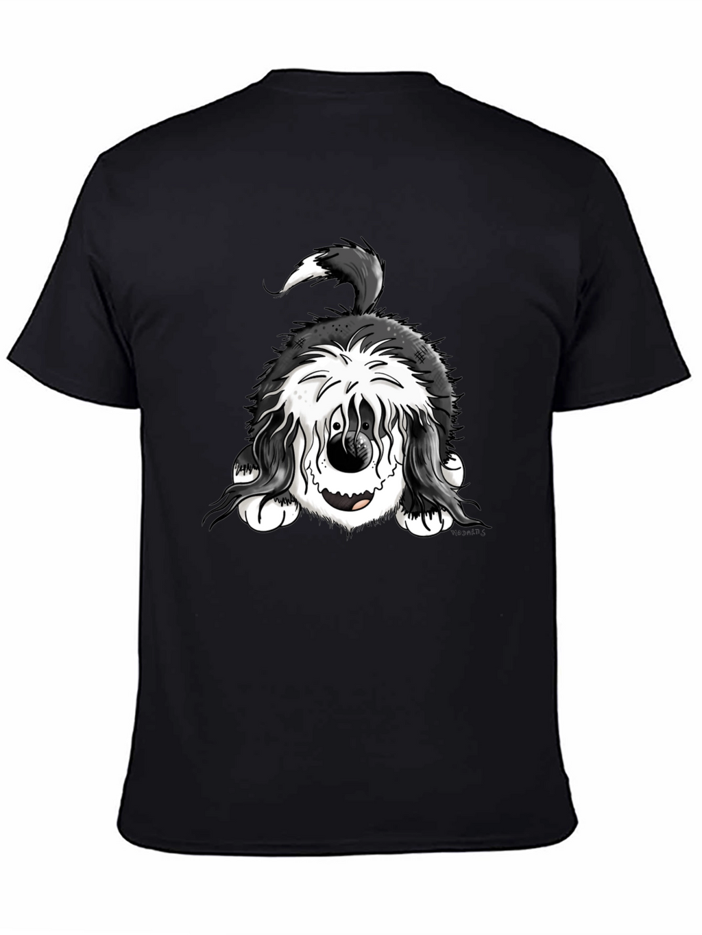 Funny Dog Graphic Tee - Black Cotton Comfort