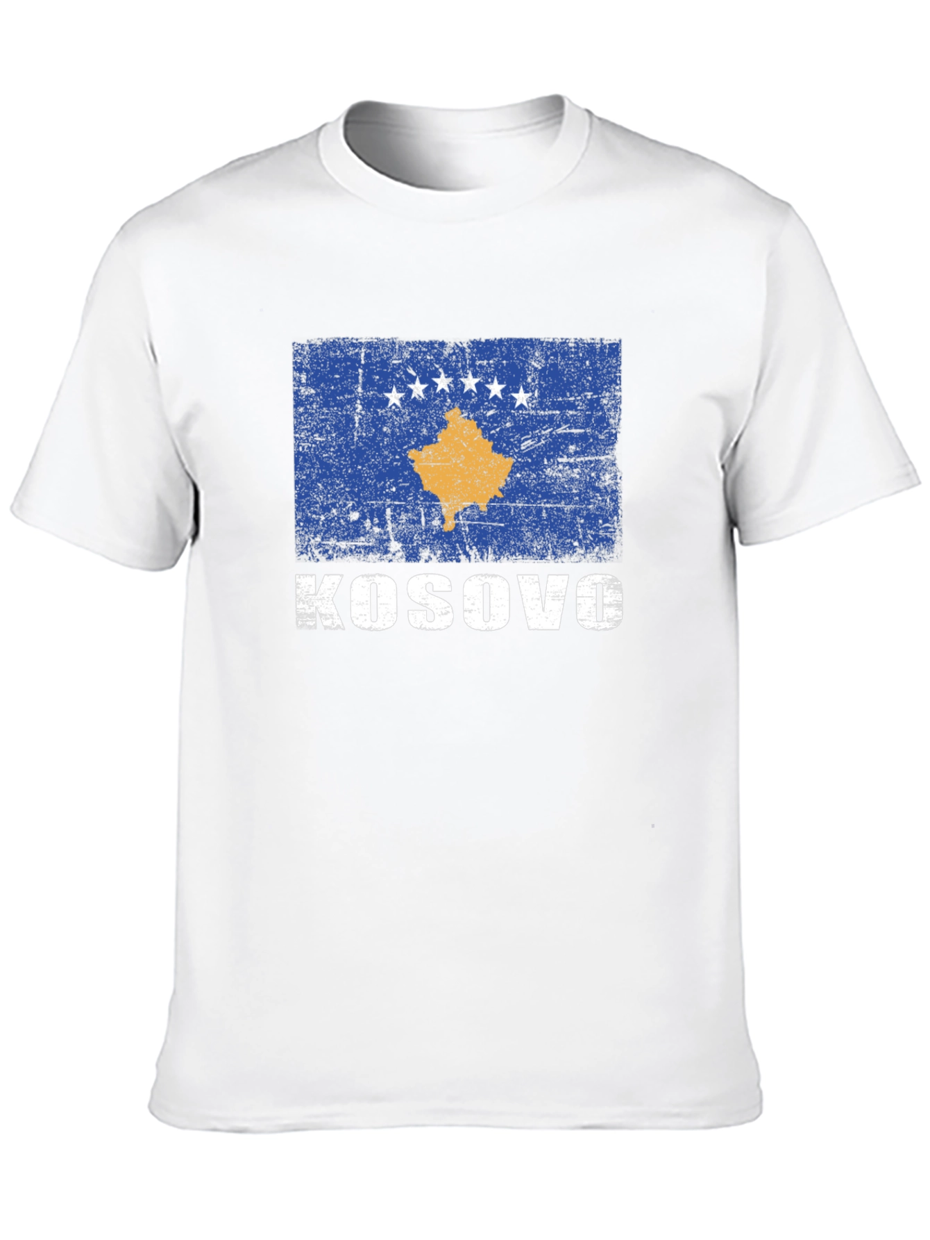 Kosovo Flag T-Shirt - Distressed Print